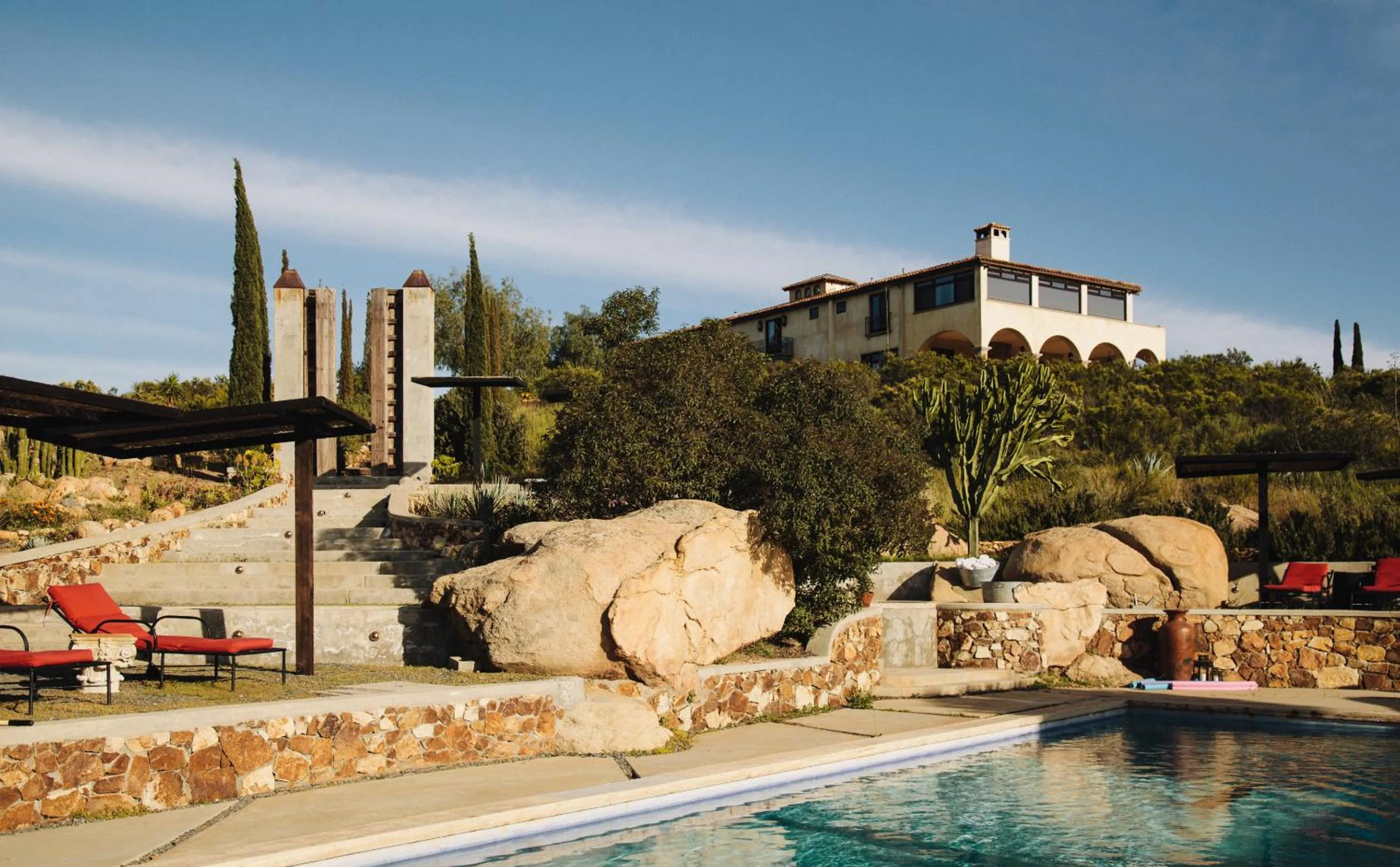 Pool view in La Villa del Valle