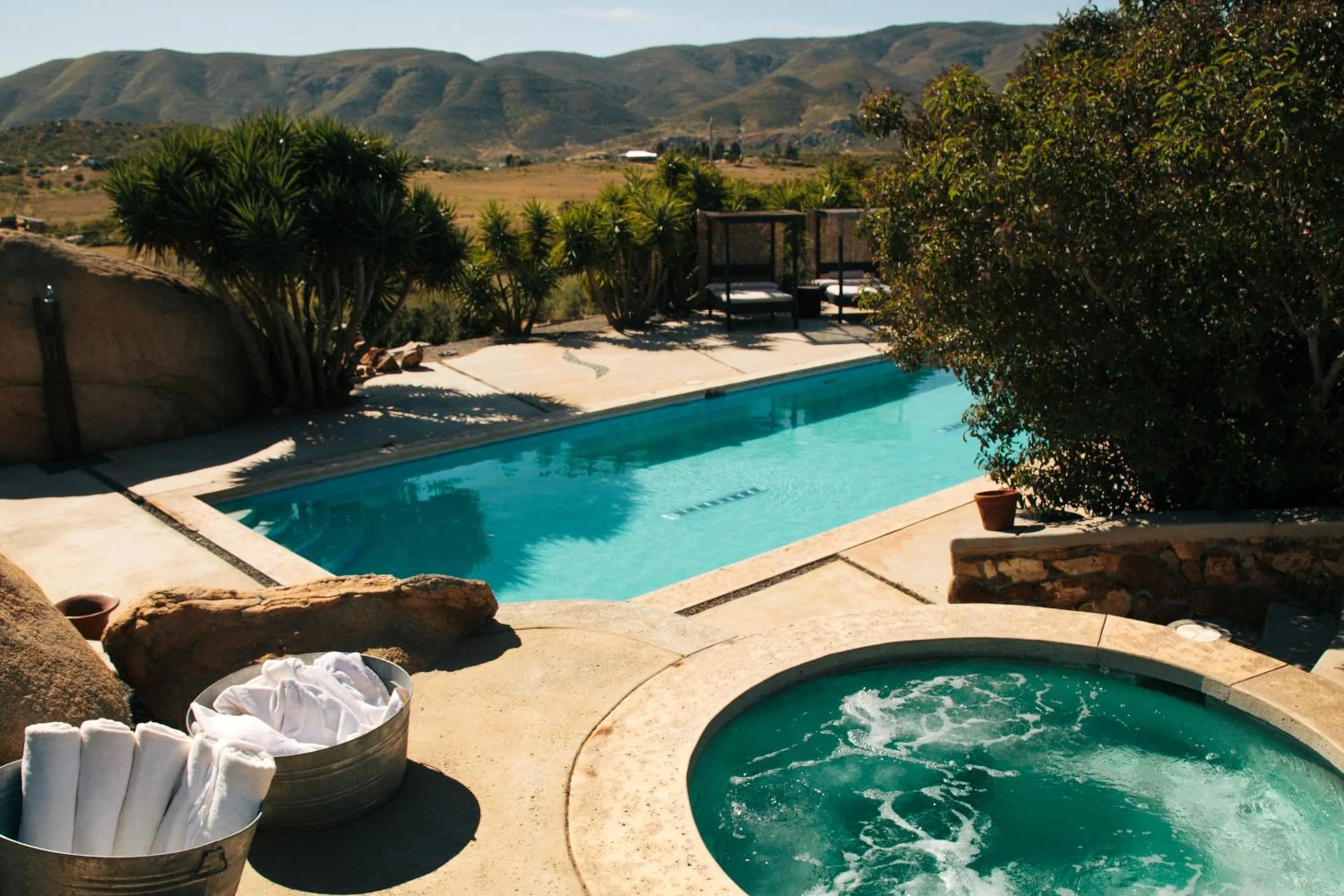 Pool view in La Villa del Valle