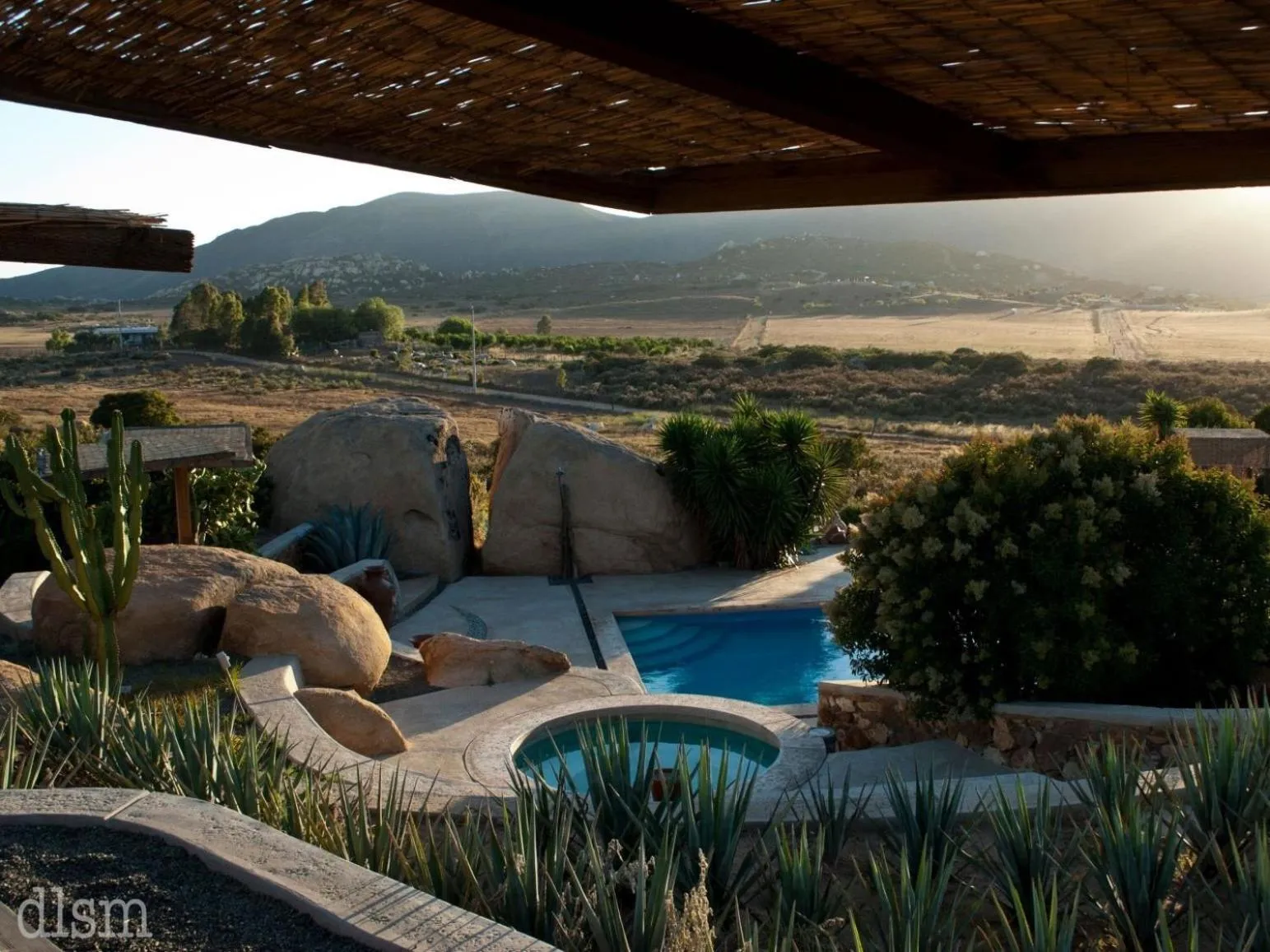 Pool view in La Villa del Valle