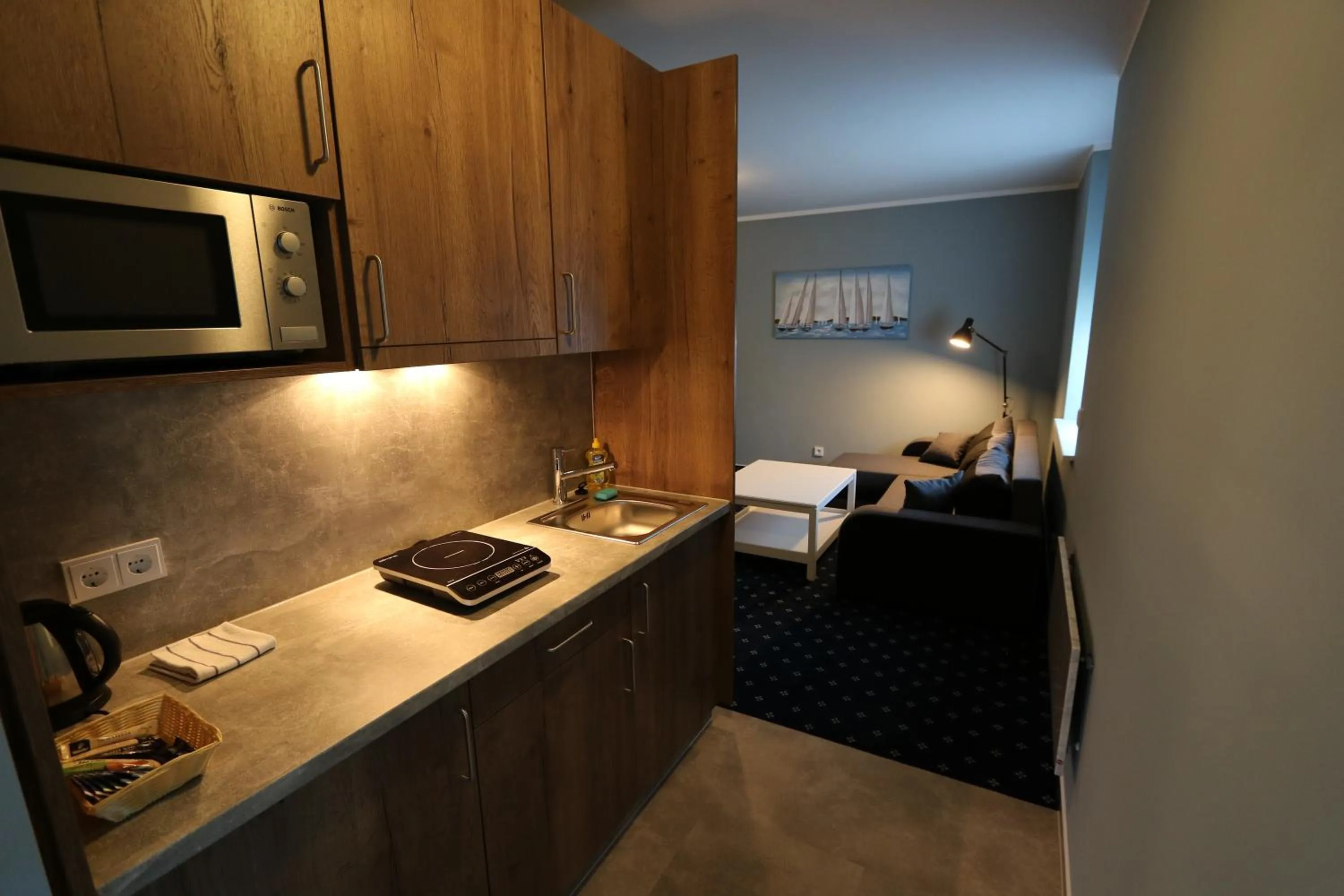 Kitchen or kitchenette in Hotel Deutscher Hof