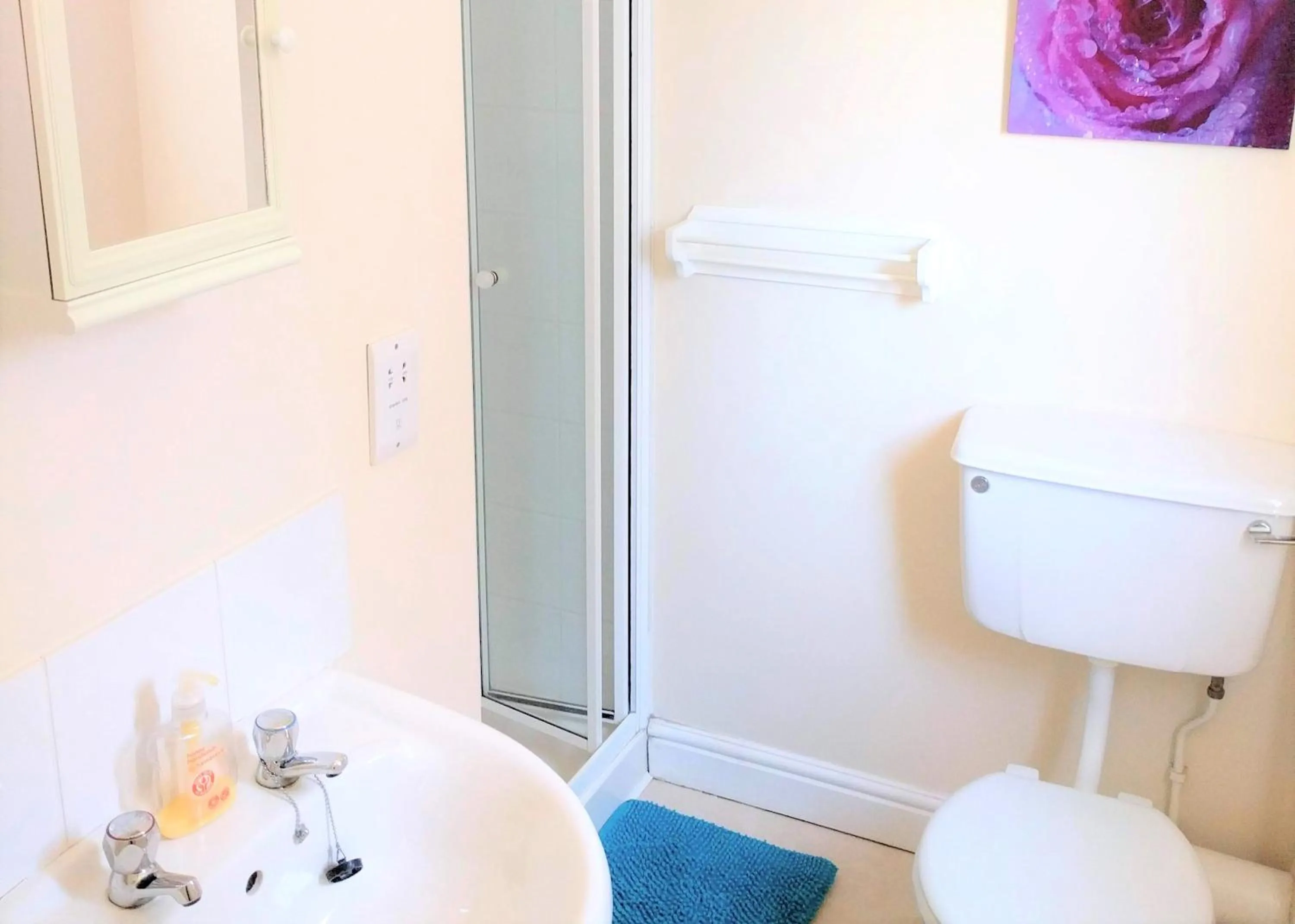 Toilet in Friars Walk houses with 2 bedrooms, 2 bathrooms, fast Wi-Fi and private parking