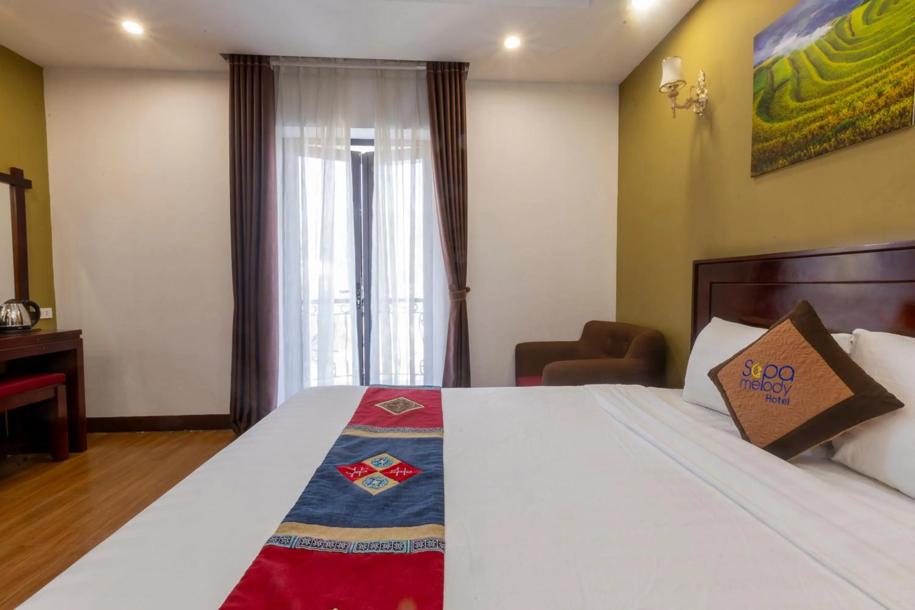 Bed in Sapa Melody Hotel