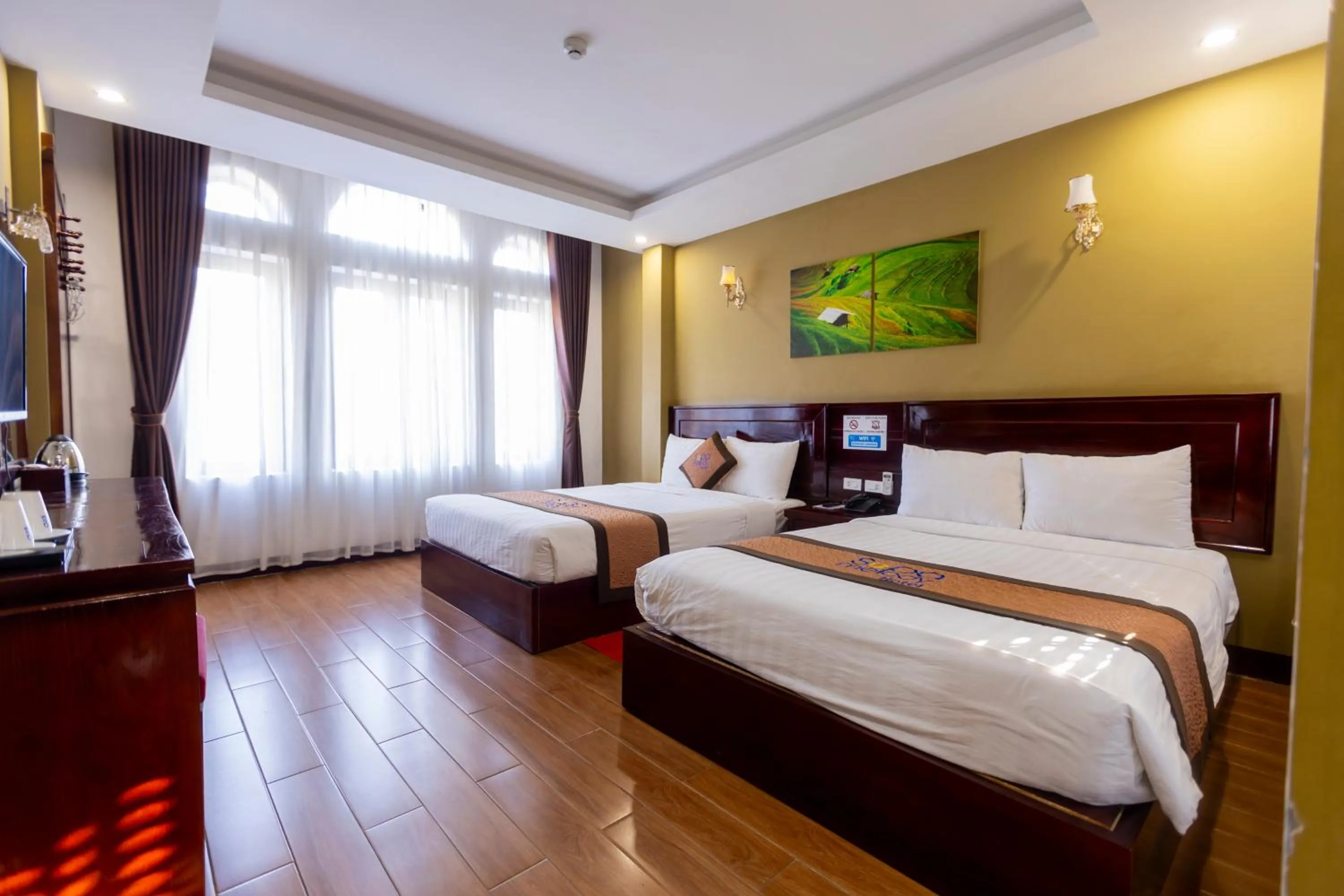 Bed in Sapa Melody Hotel