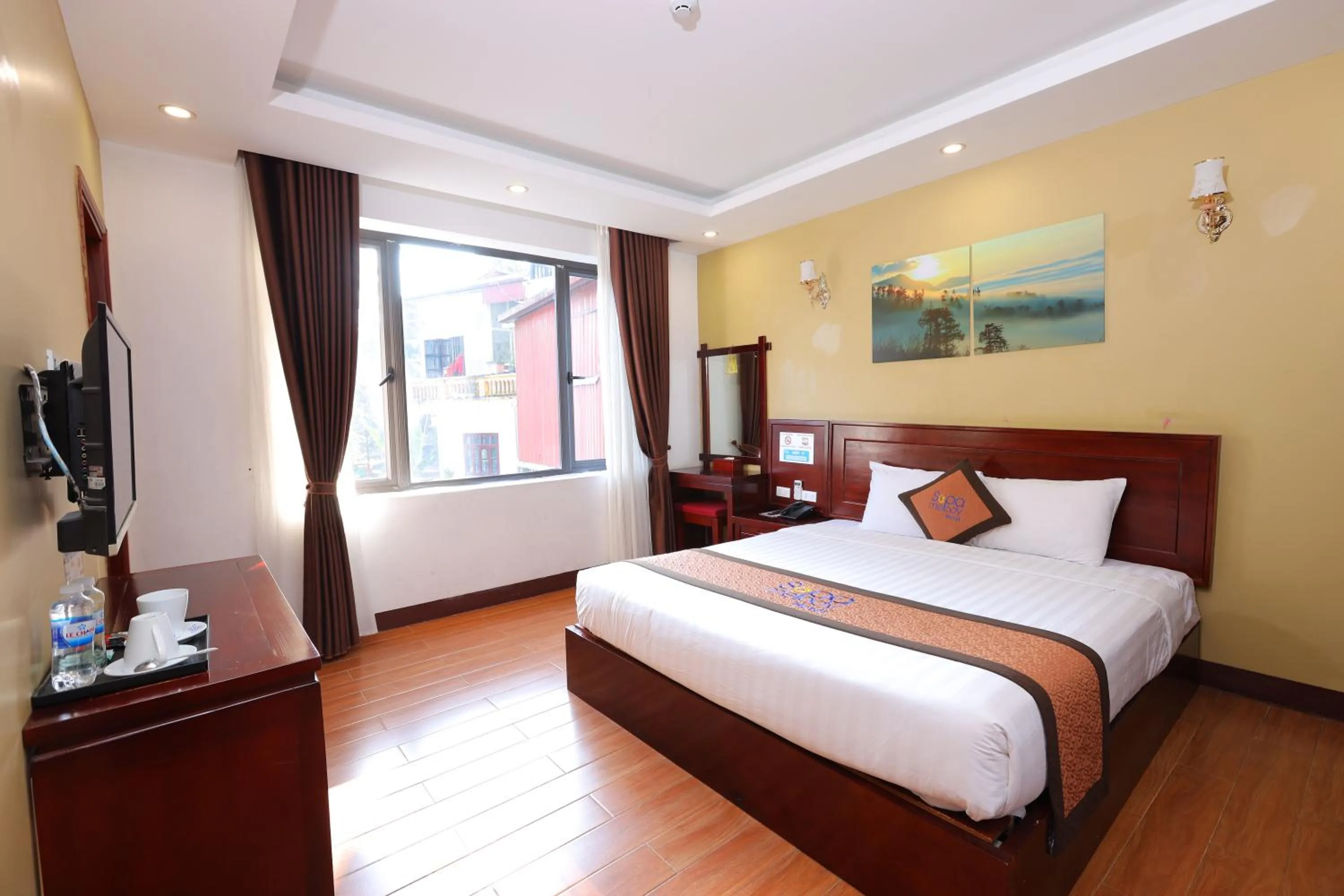 Bed in Sapa Melody Hotel