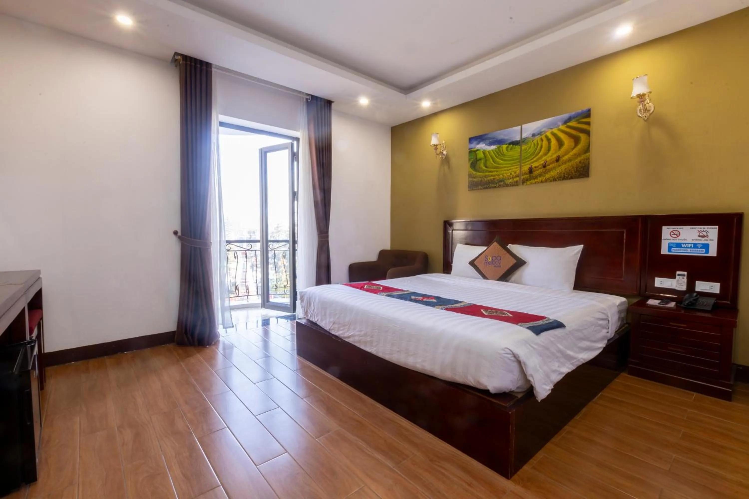 Bed in Sapa Melody Hotel