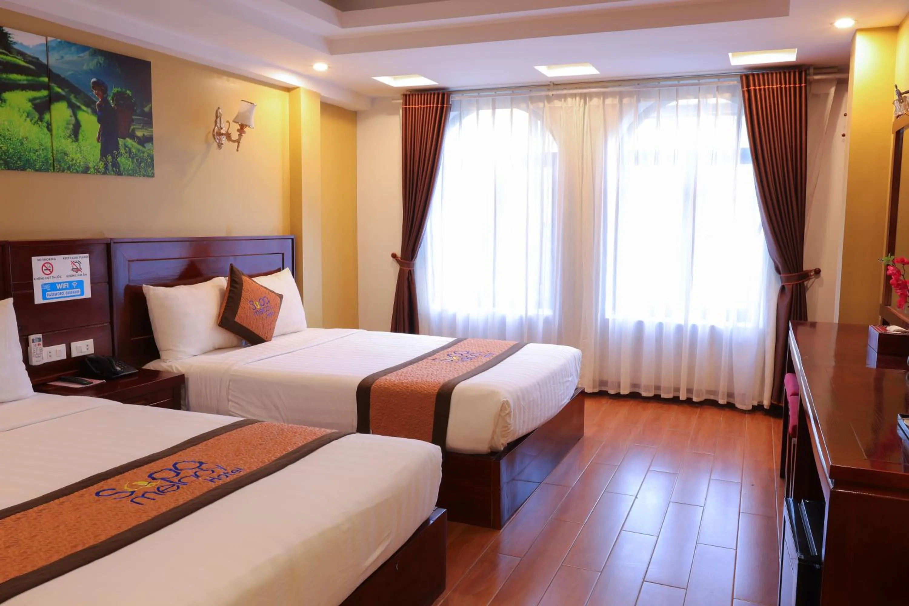 Bed in Sapa Melody Hotel