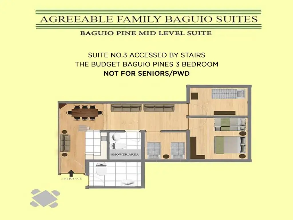 Floor plan in Agreeable Family Baguio Suites Floor plan in Agreeable Family Baguio Suites