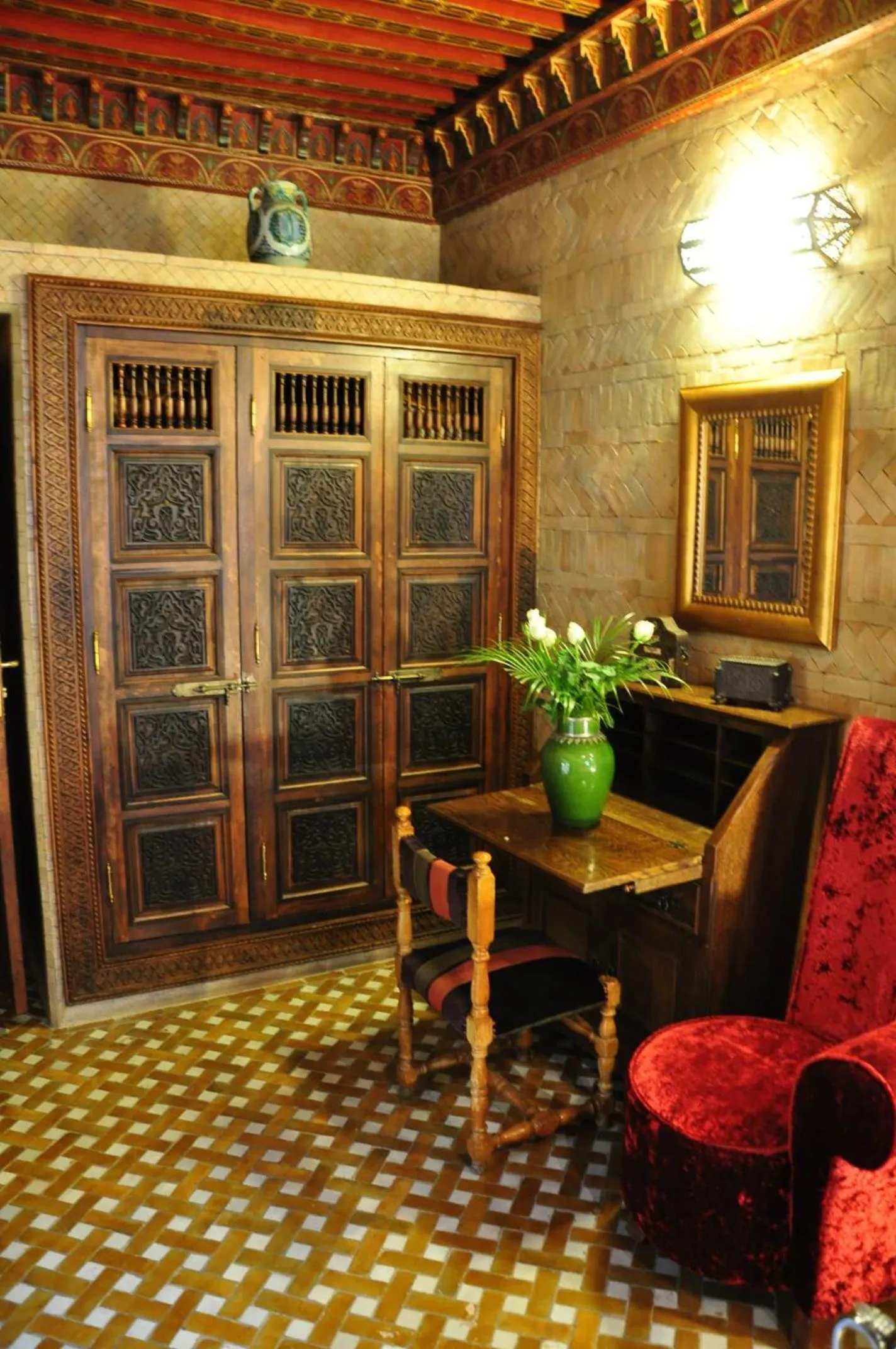 Seating area in Riad La Maison Verte
