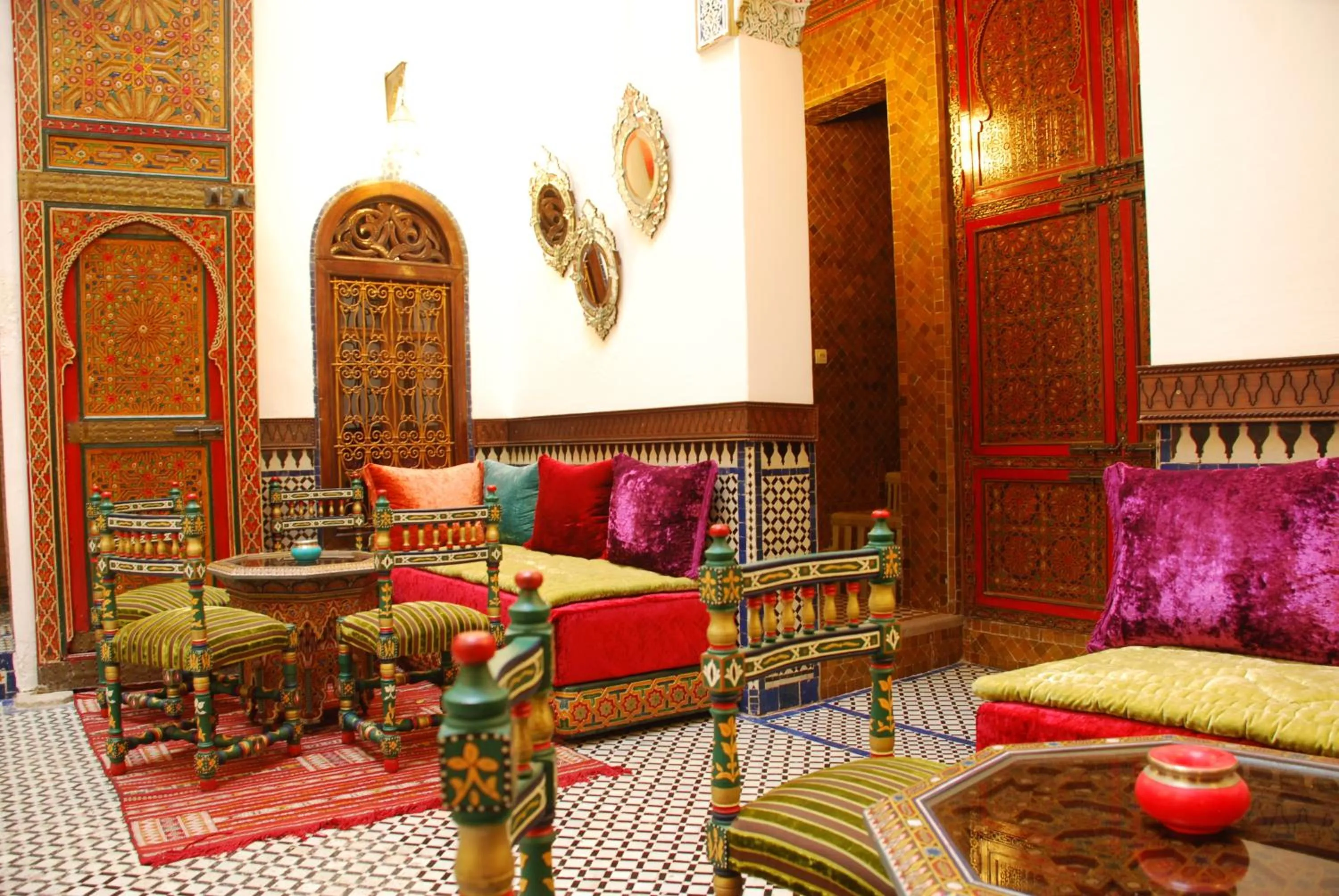 Living room in Riad La Maison Verte