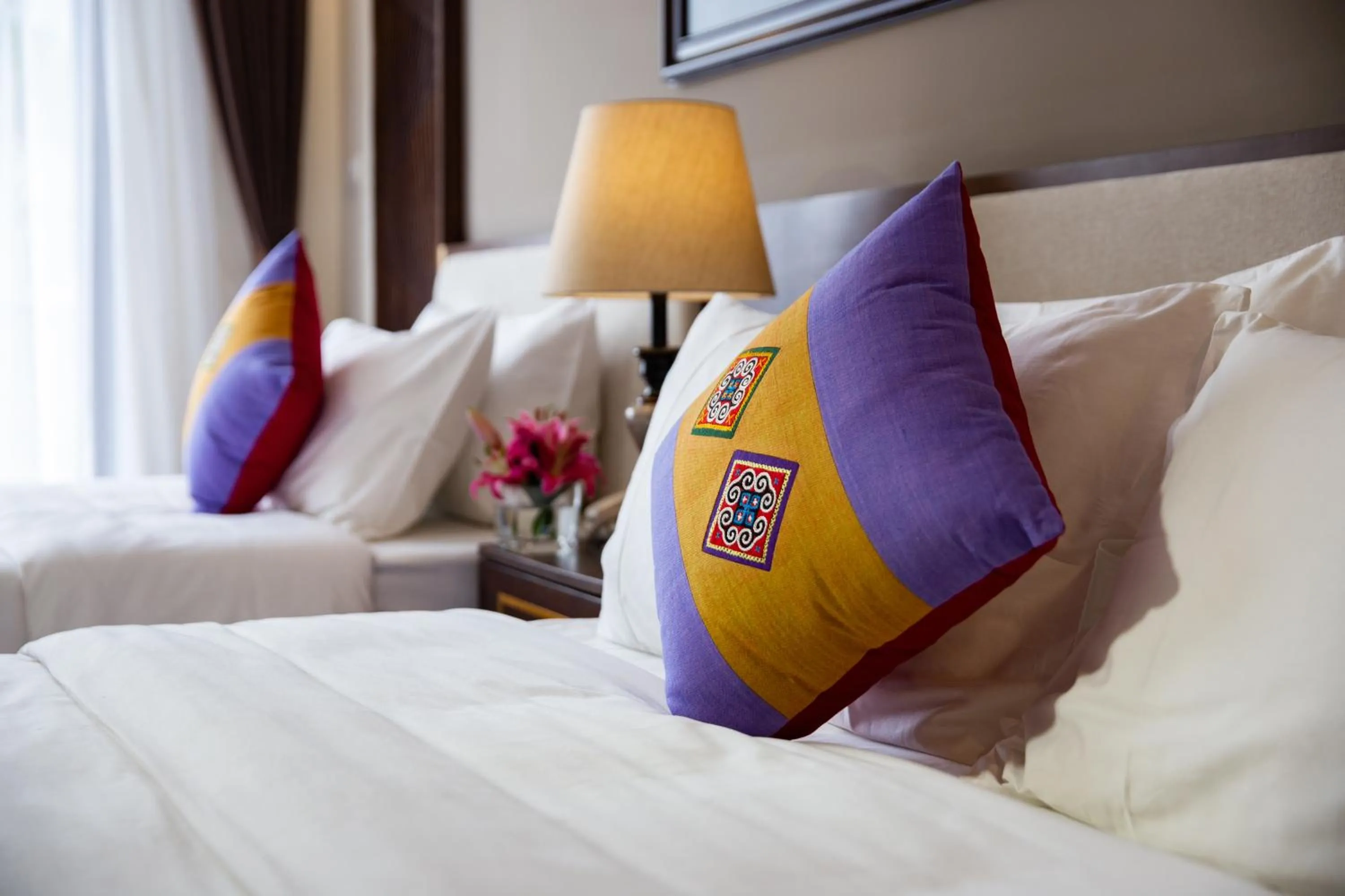 Bed in The View Sapa Hotel