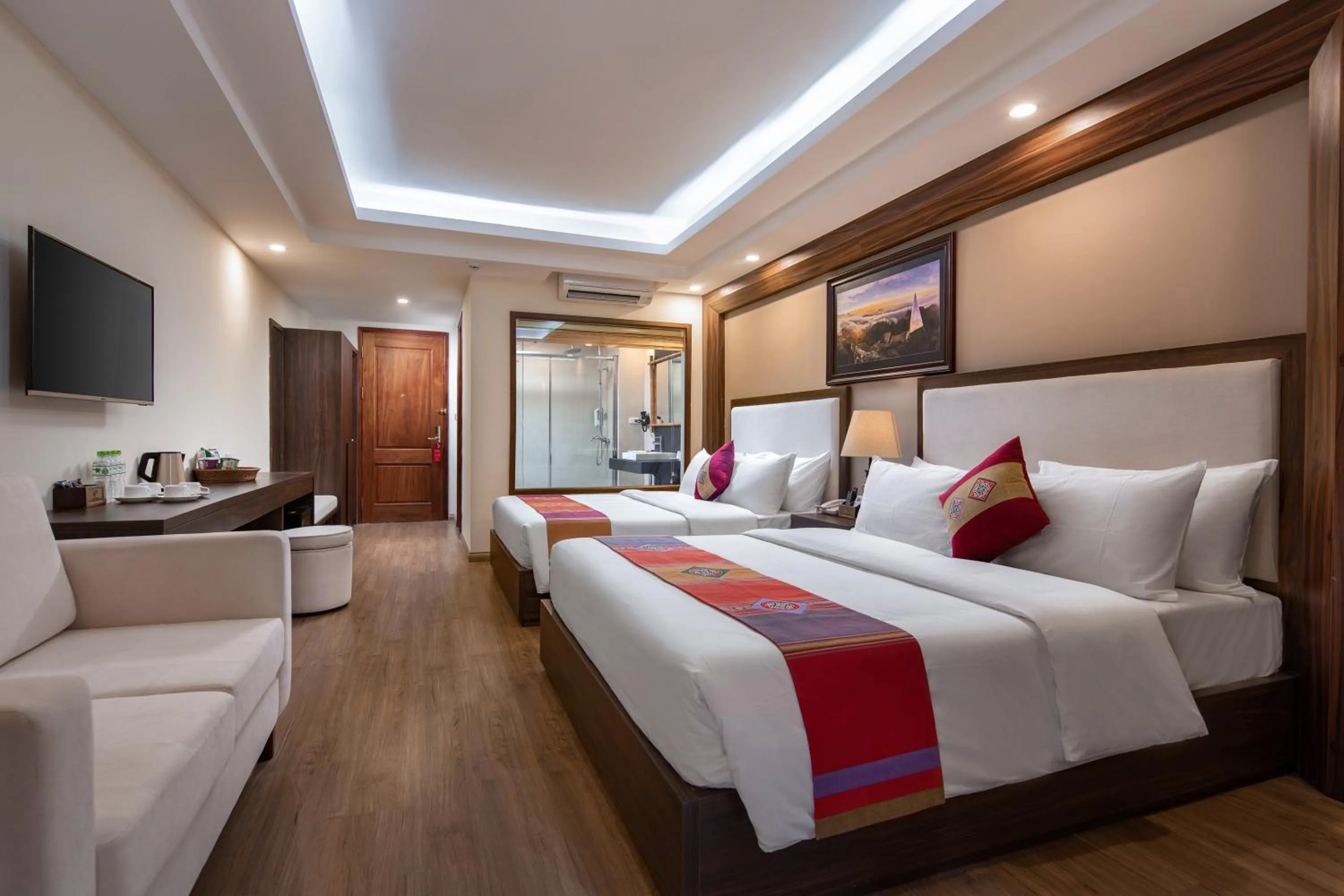 Bed in The View Sapa Hotel