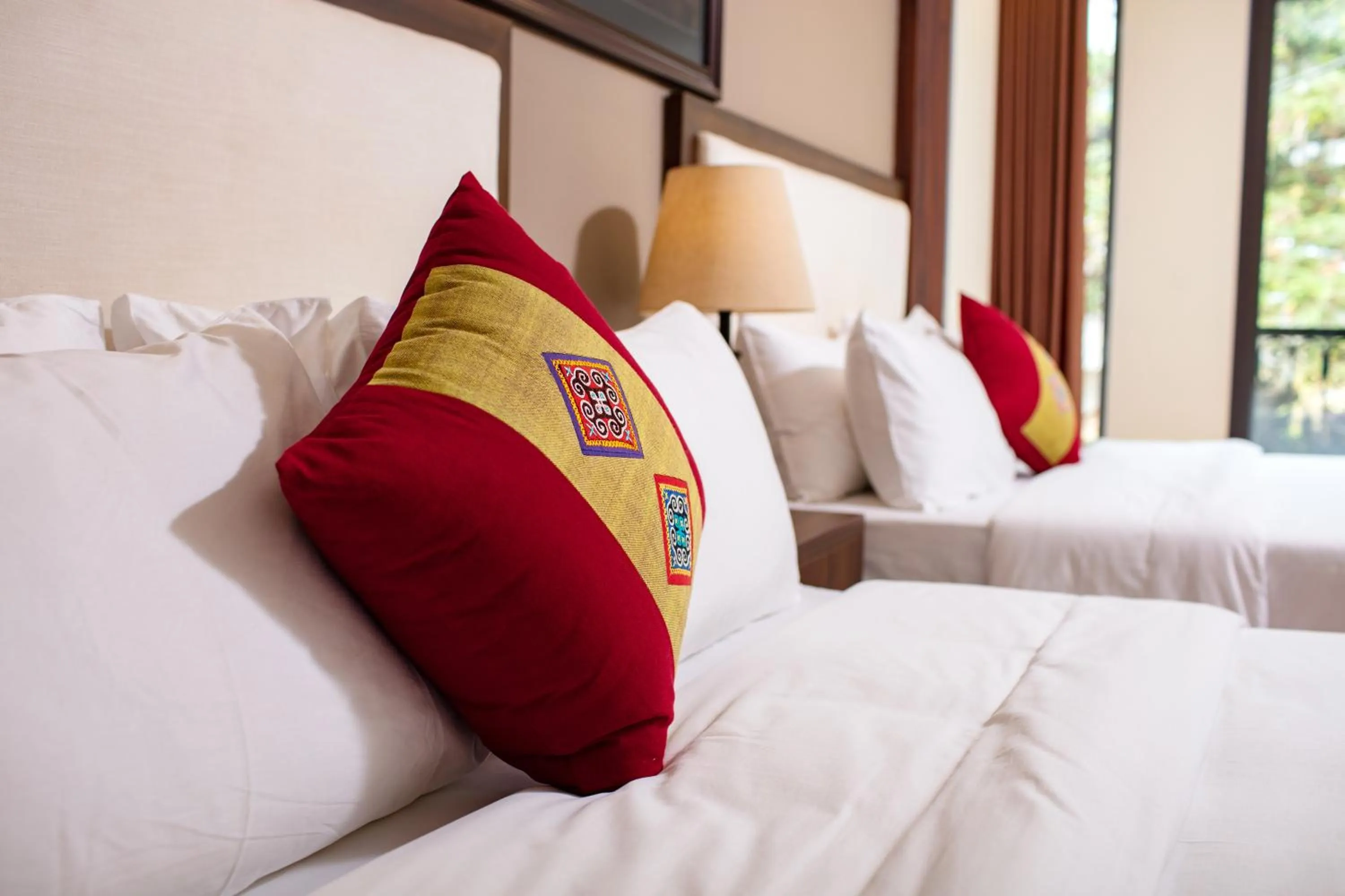 Bed in The View Sapa Hotel