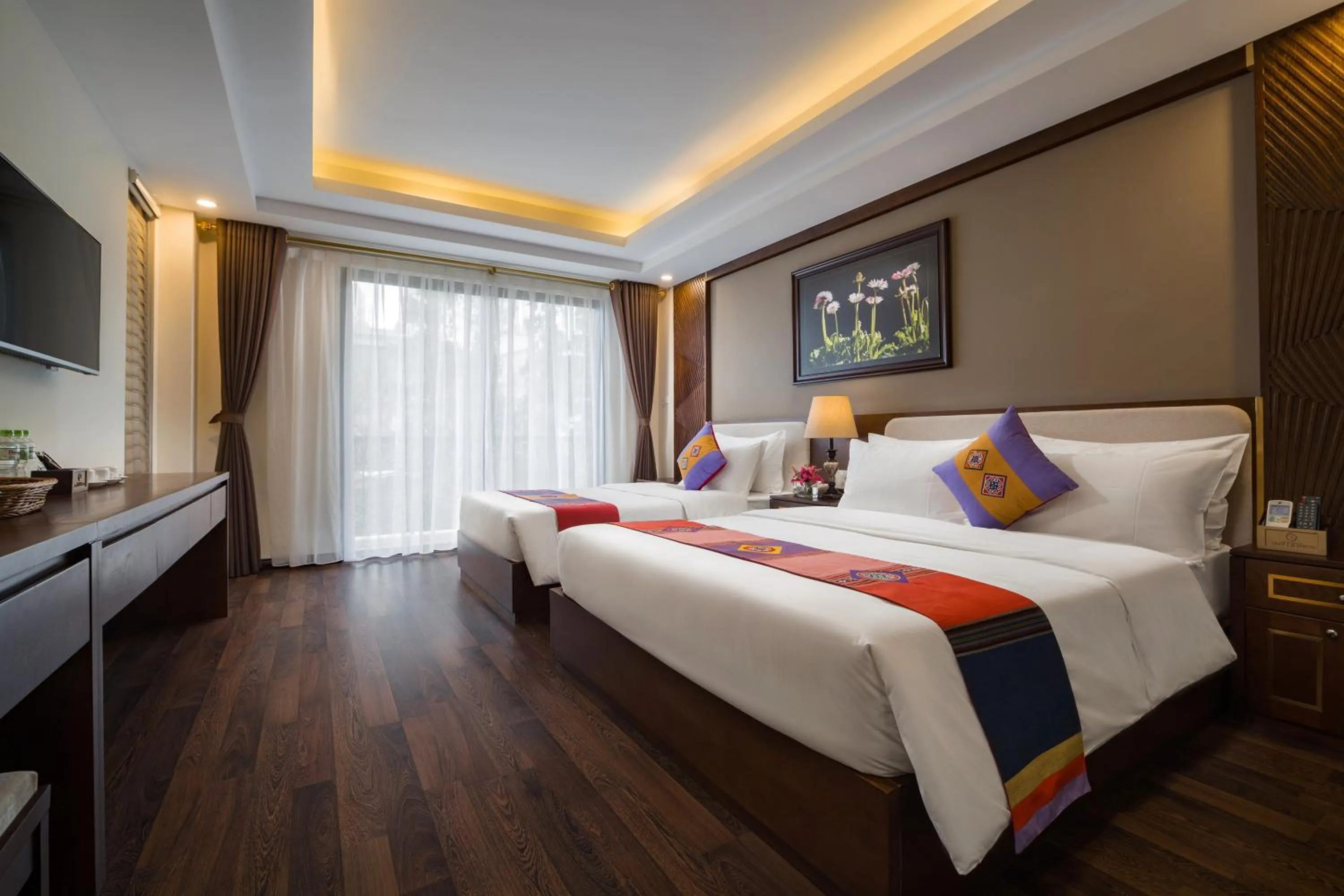 Bed in The View Sapa Hotel