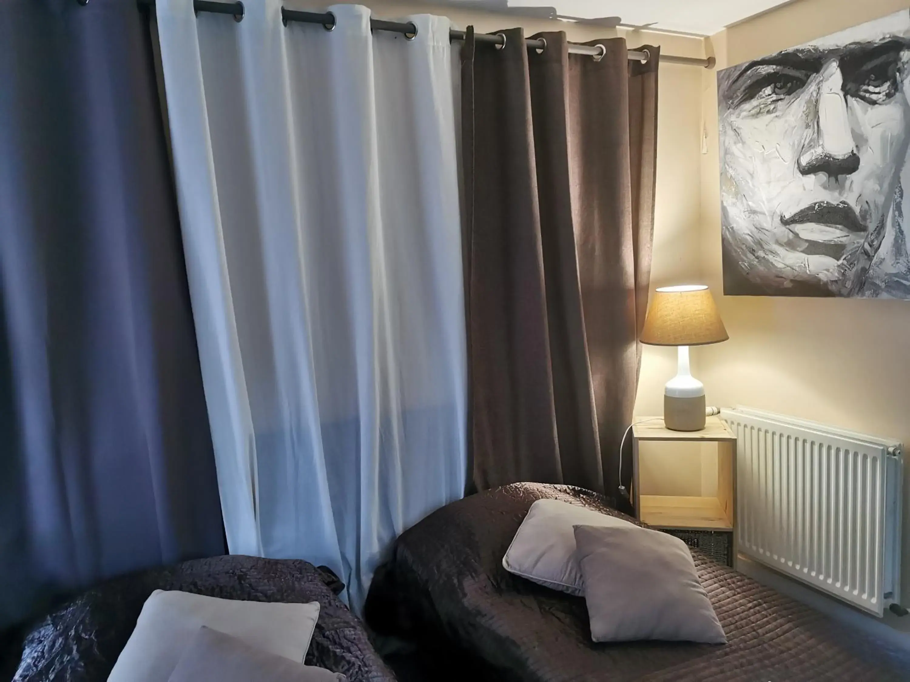 Twin Room with Private External Bathroom in Les Tamaris Twin Room with Private External Bathroom in Les Tamaris