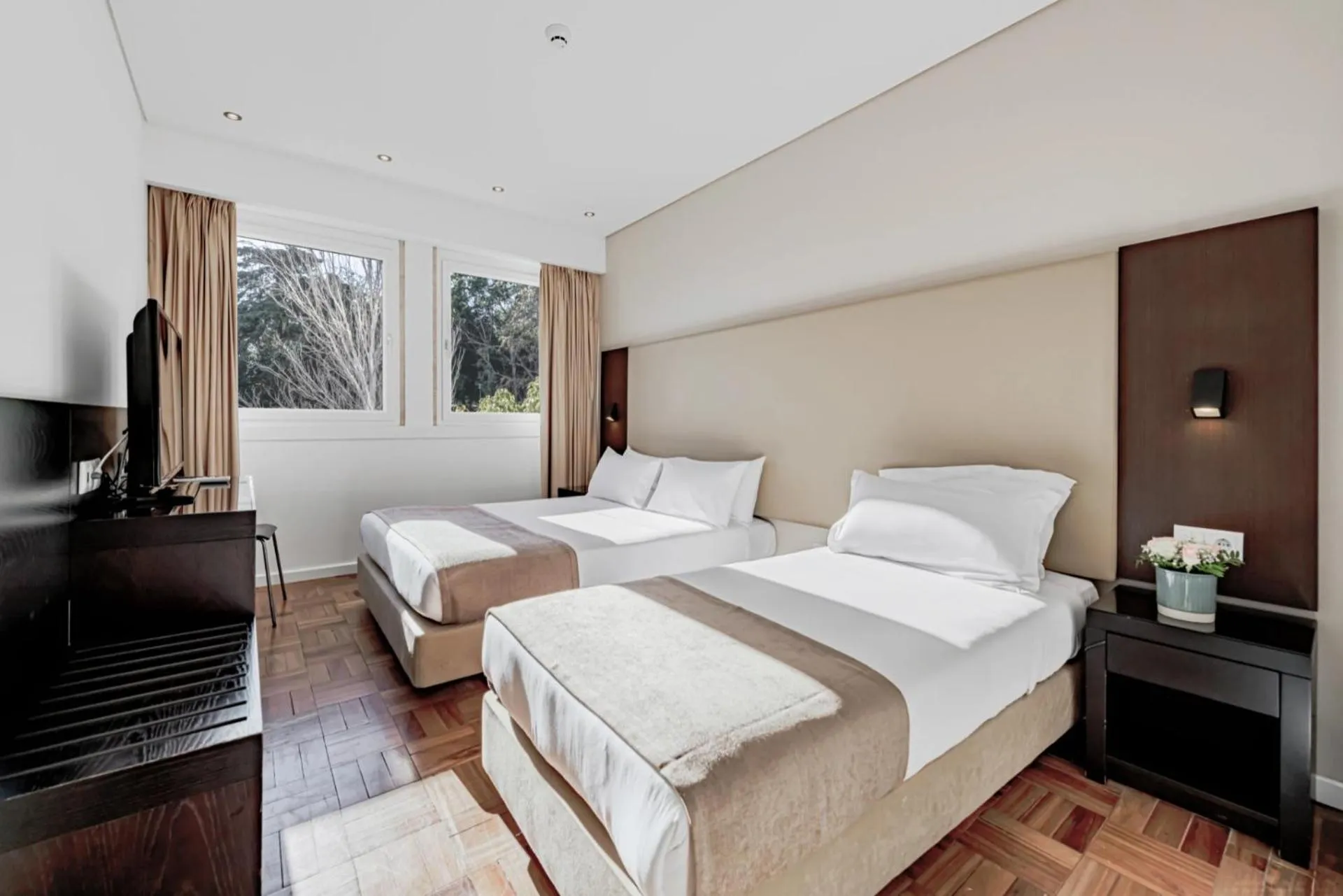 Bed in Lisboa Central Park Hotel Suites & Studios