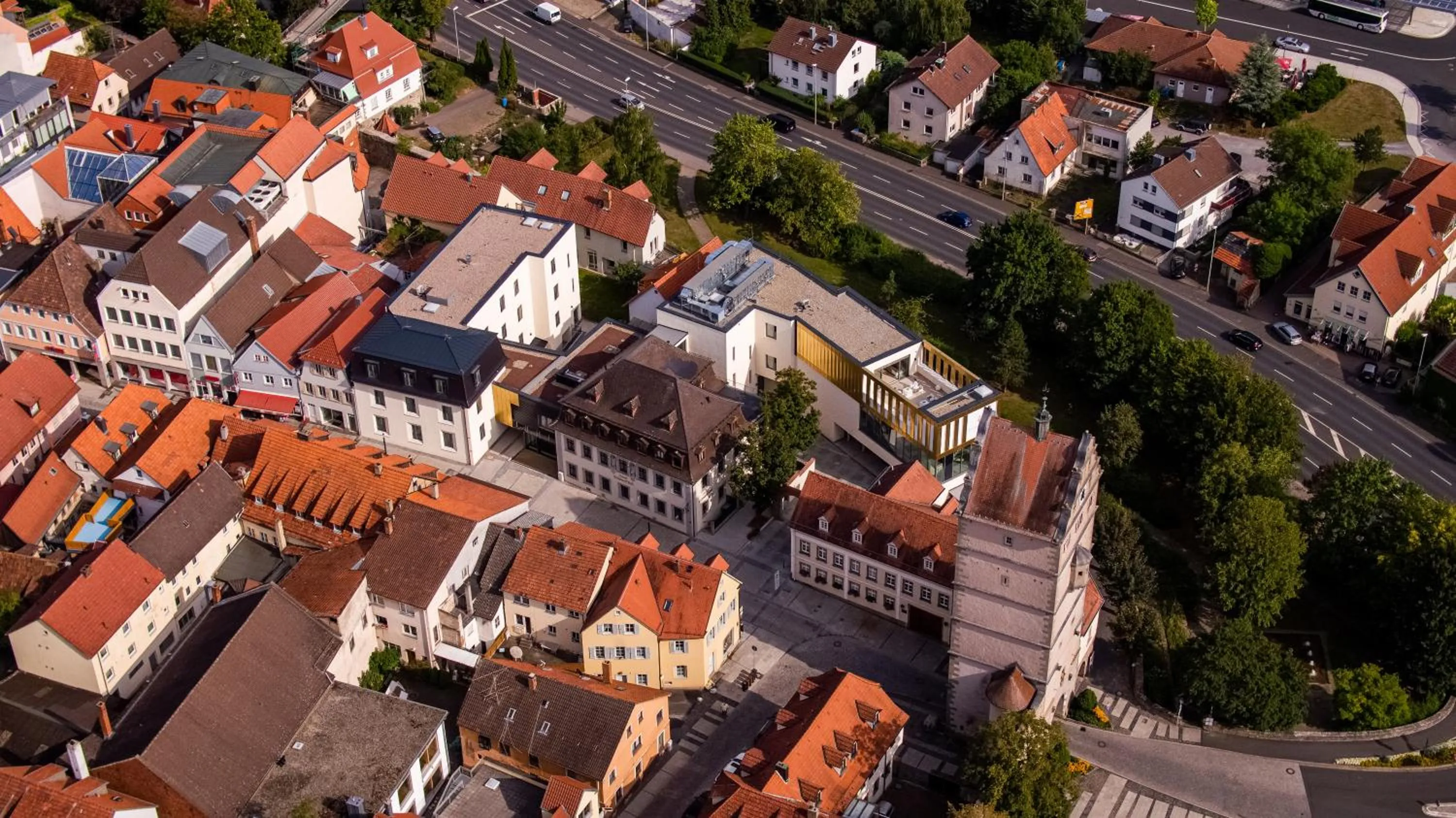 Bird's eye view in Schwan und Post Business Quarters