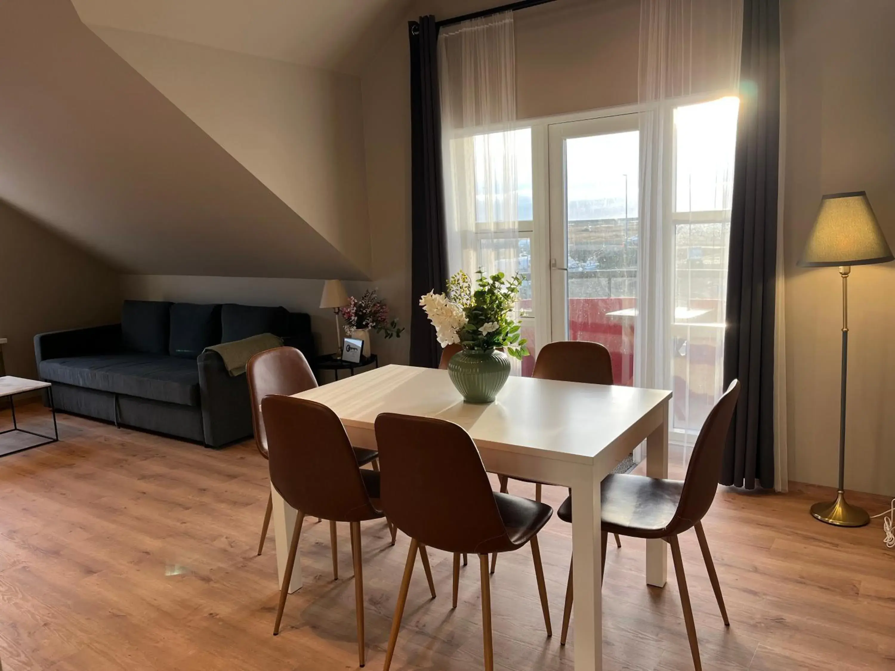 Living room in Hvammur Apartments by the Harbour Living room in Hvammur Apartments by the Harbour