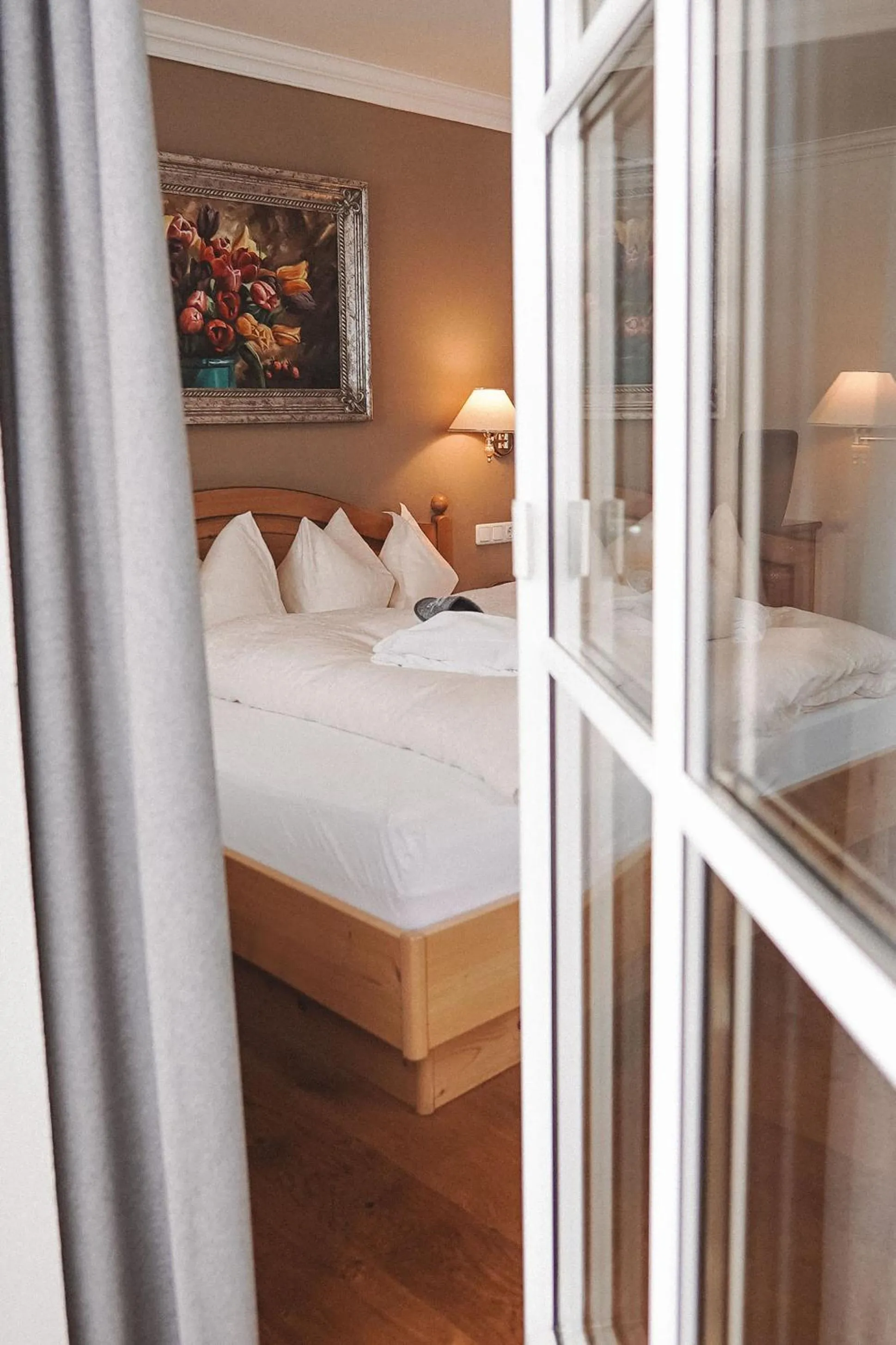 Balcony/Terrace, Bed in Hotel Acerina Superior