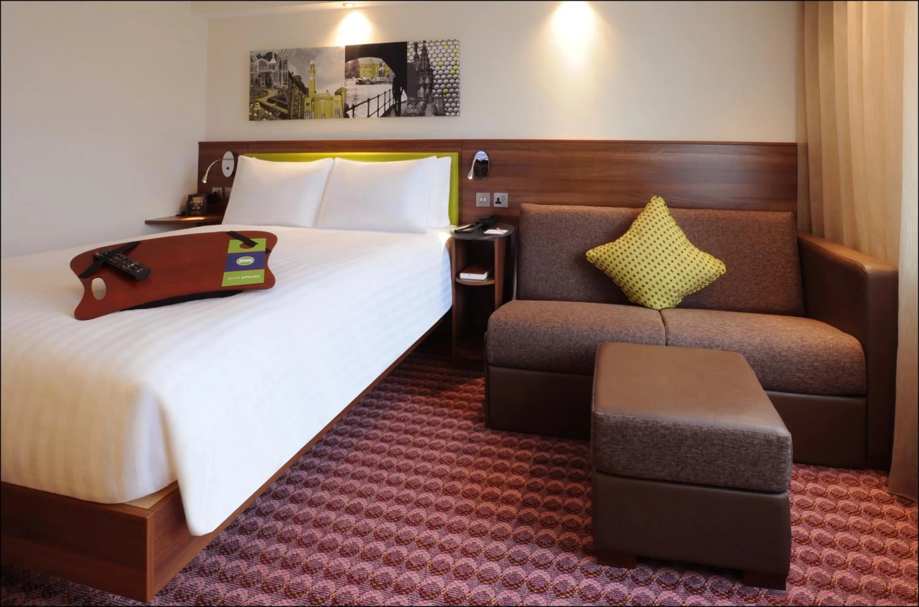 Bedroom, Bed in Hampton by Hilton Birmingham Broad Street