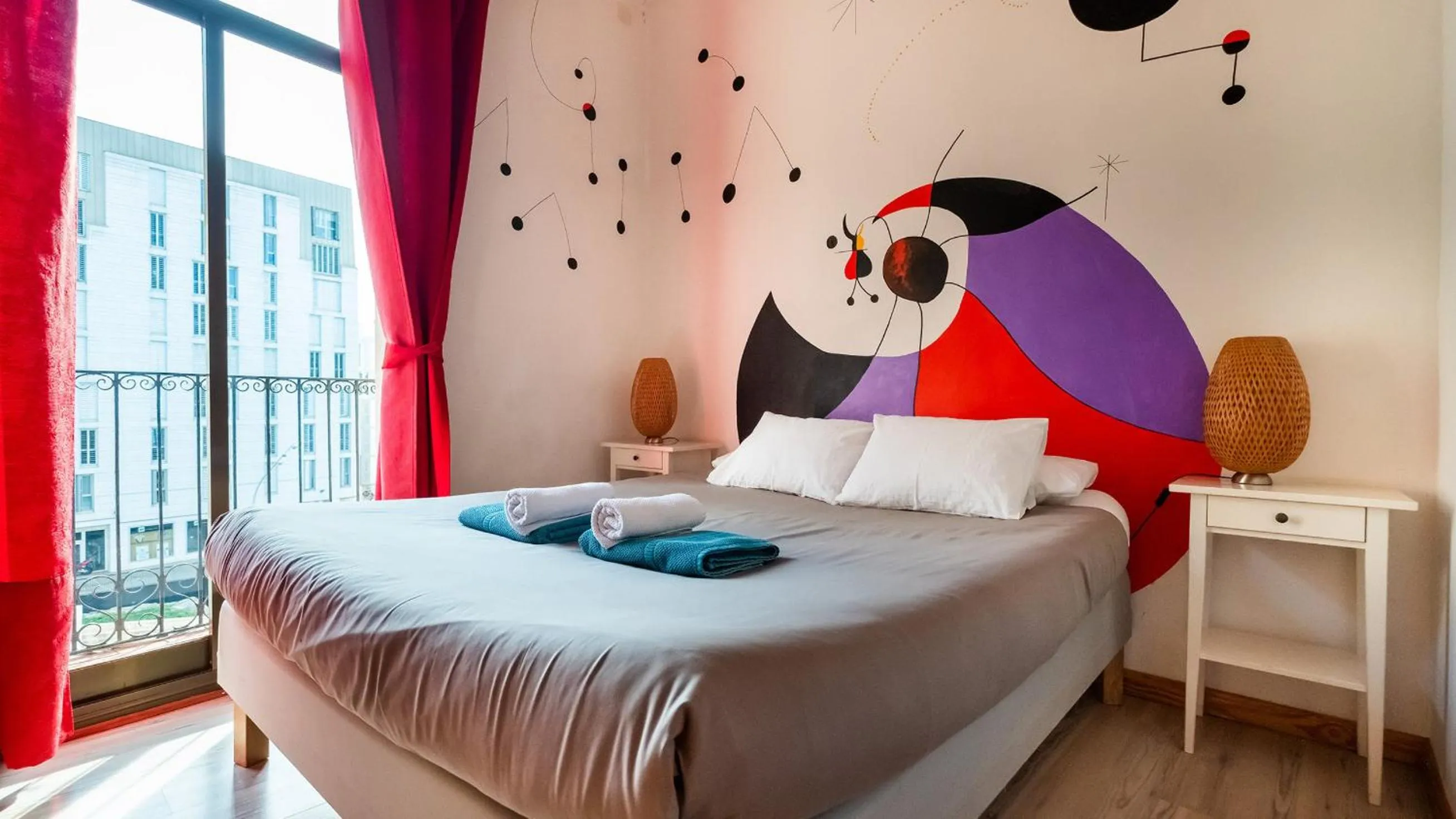 Bed in Apartamentos El Pintor