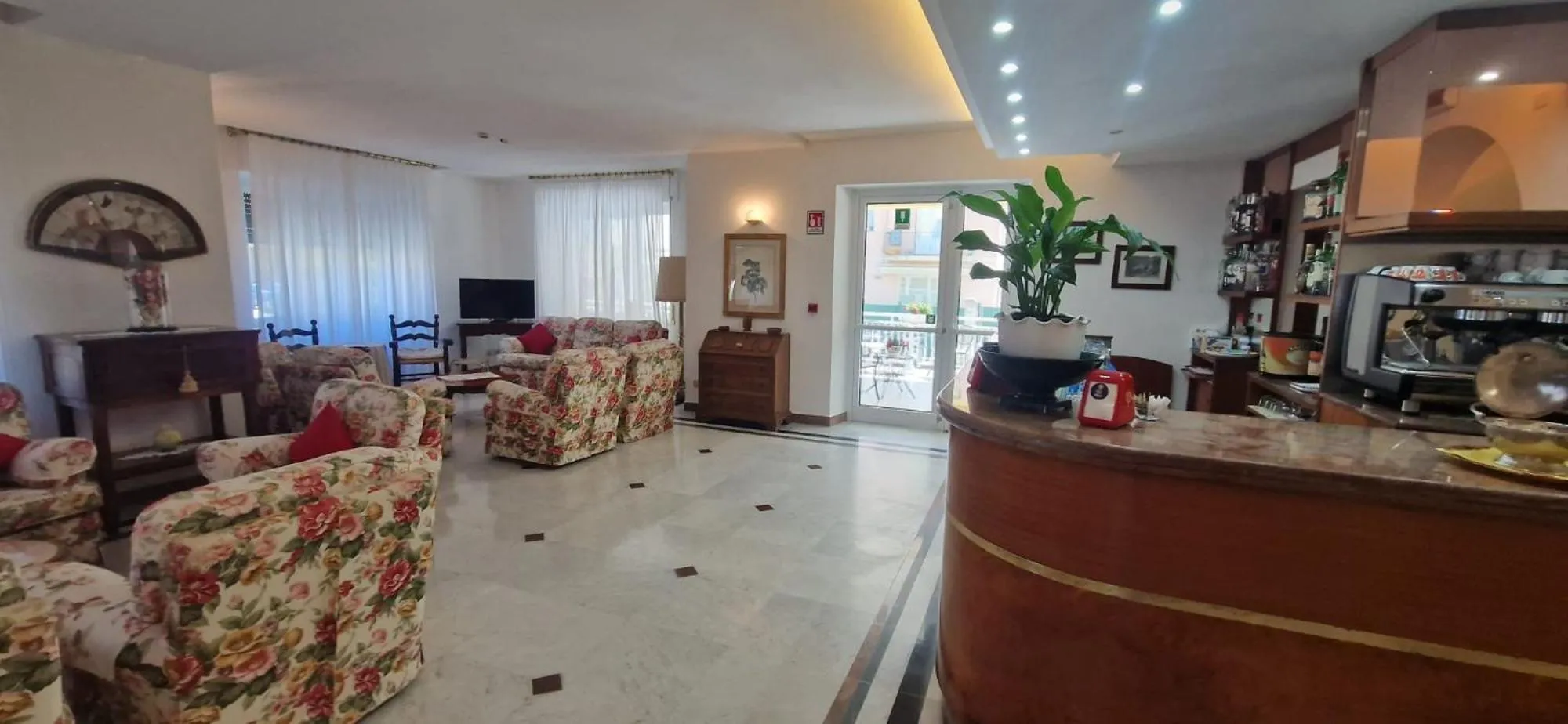 Communal lounge/ TV room in Hotel Dora