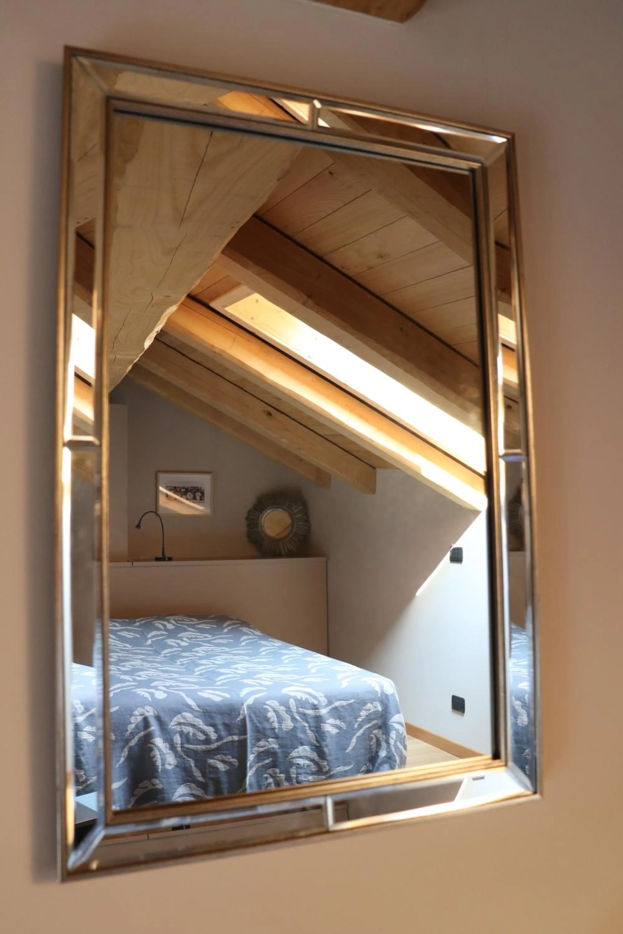 Decorative detail, Bed in La Basiglia Apartment