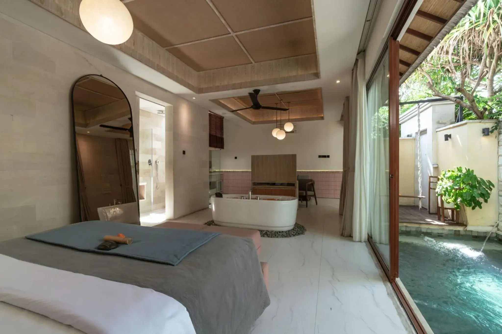 Bath, Bed in La Vie Villa Seminyak by Ini Vie Hospitality Bath, Bed in La Vie Villa Seminyak by Ini Vie Hospitality