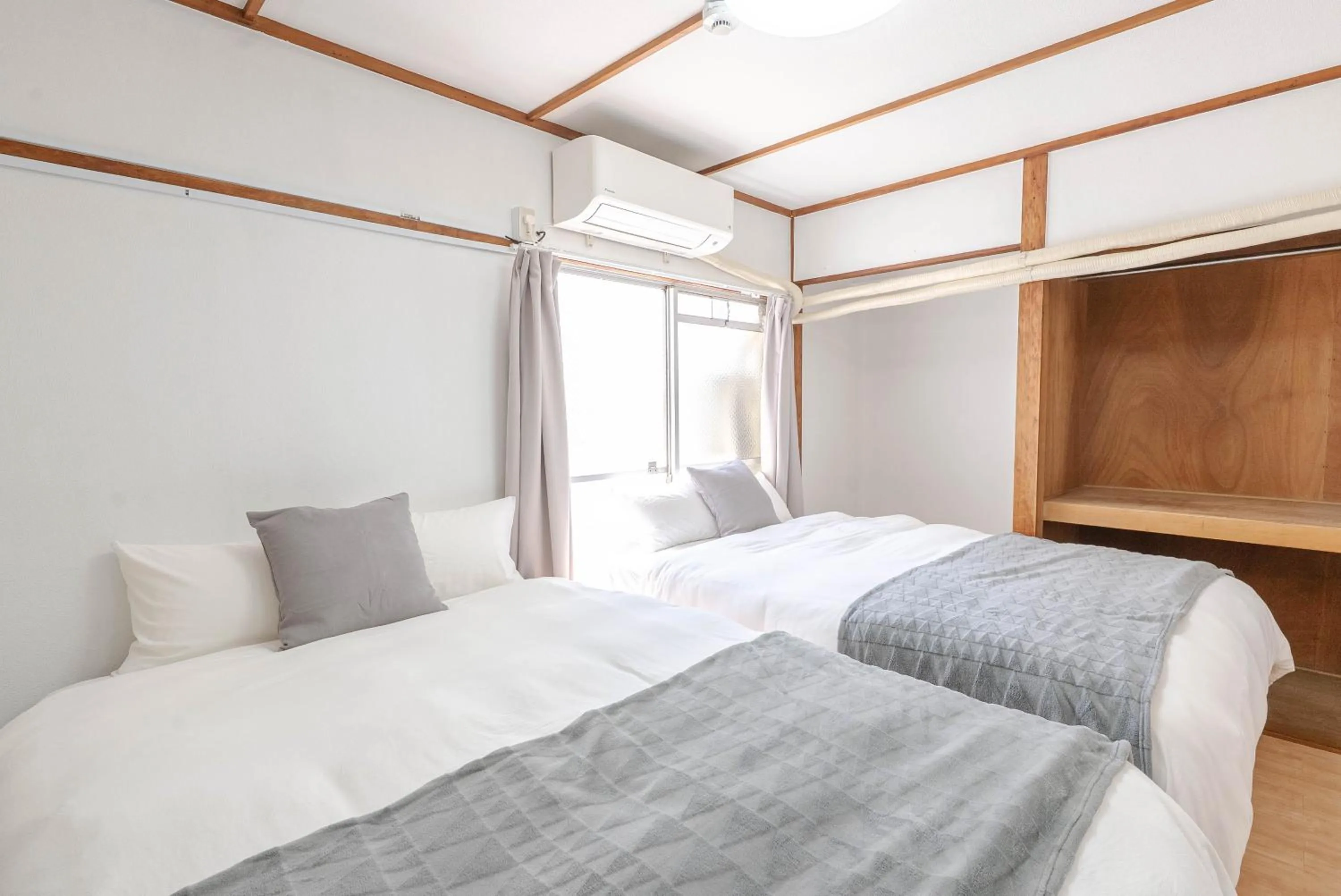 Bedroom, Bed in Hakata apartment