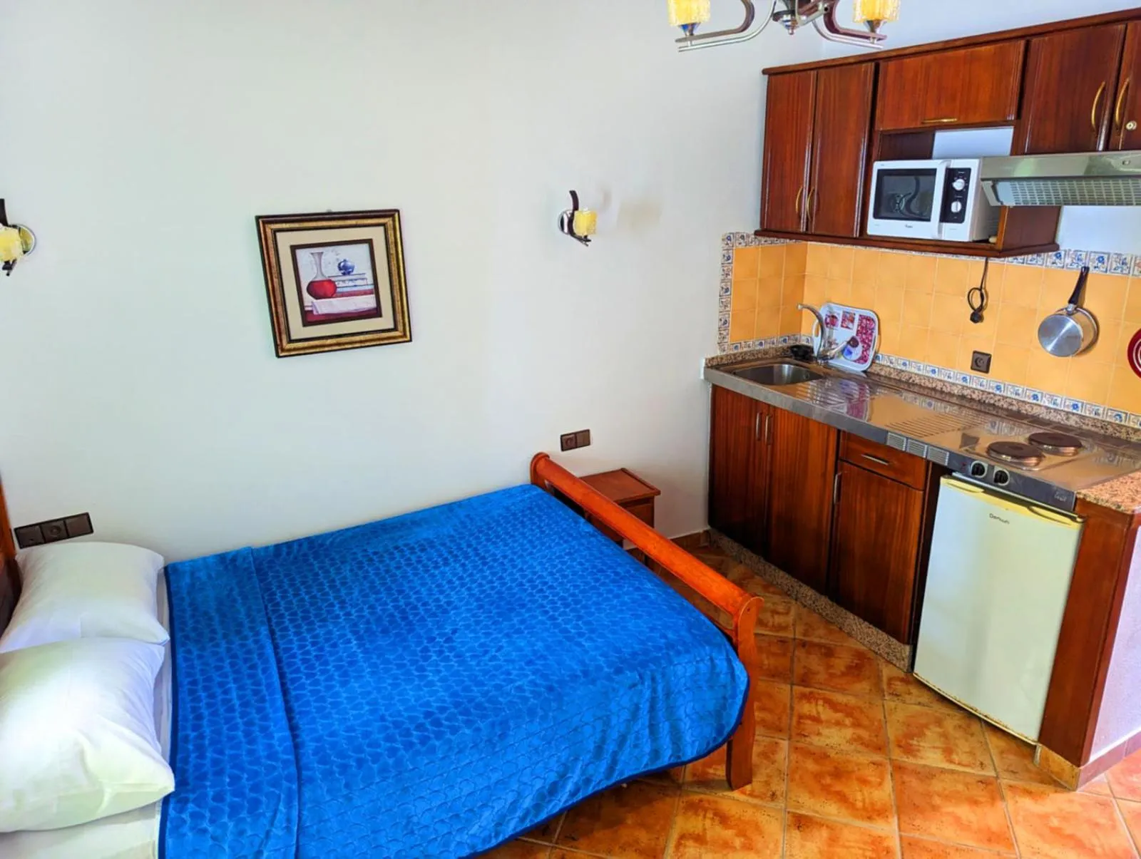 Kitchen or kitchenette, Bed in Mirador Golf Appart-hotel