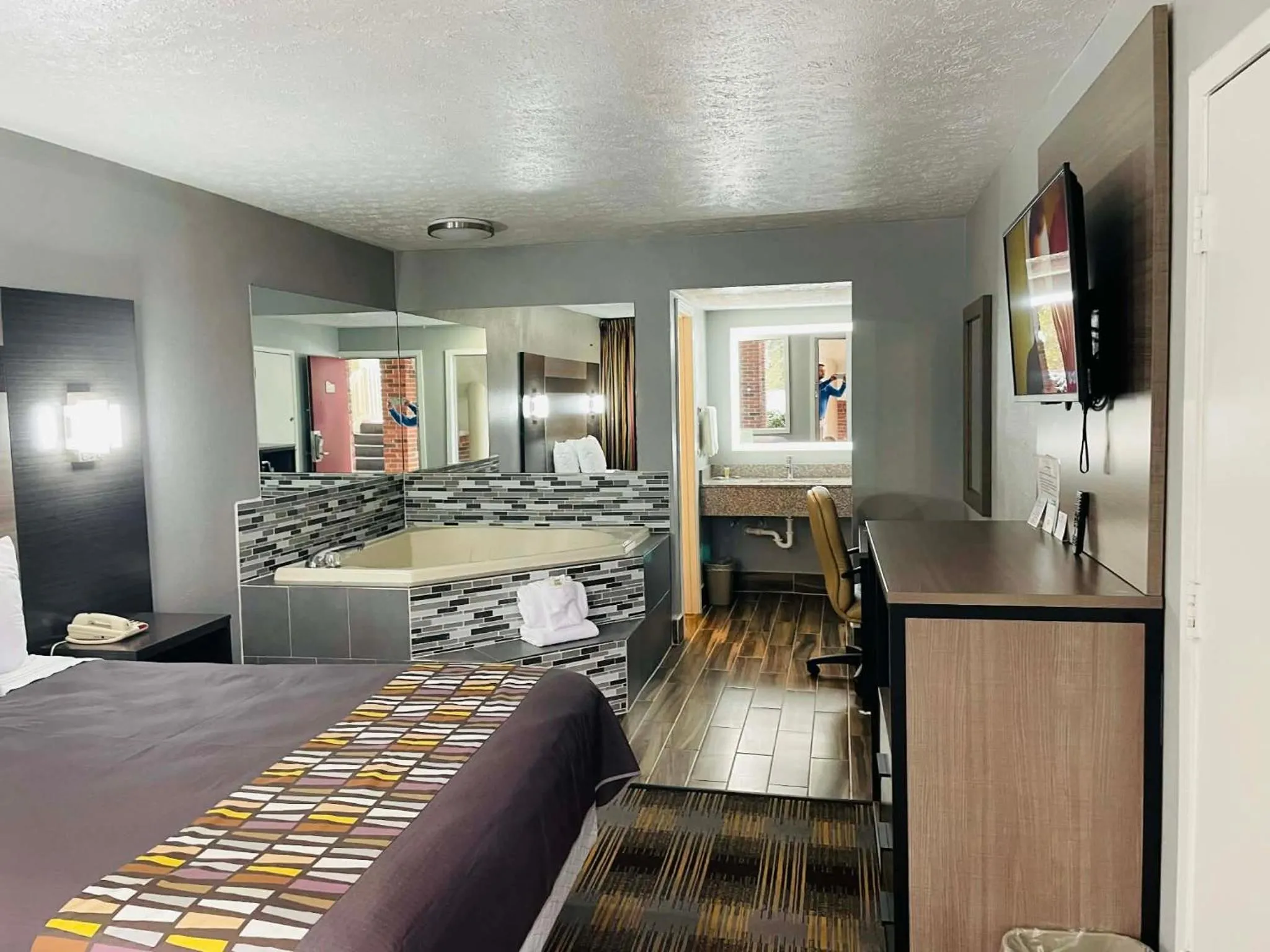 Bed in Travelodge by Wyndham Sellersburg