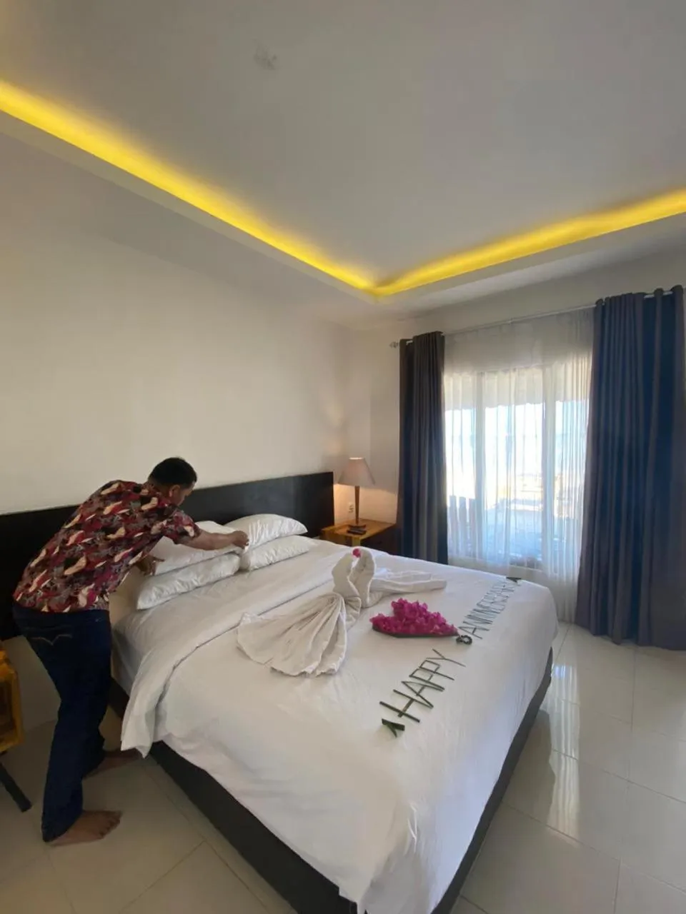 Bed in marjoly beach resort