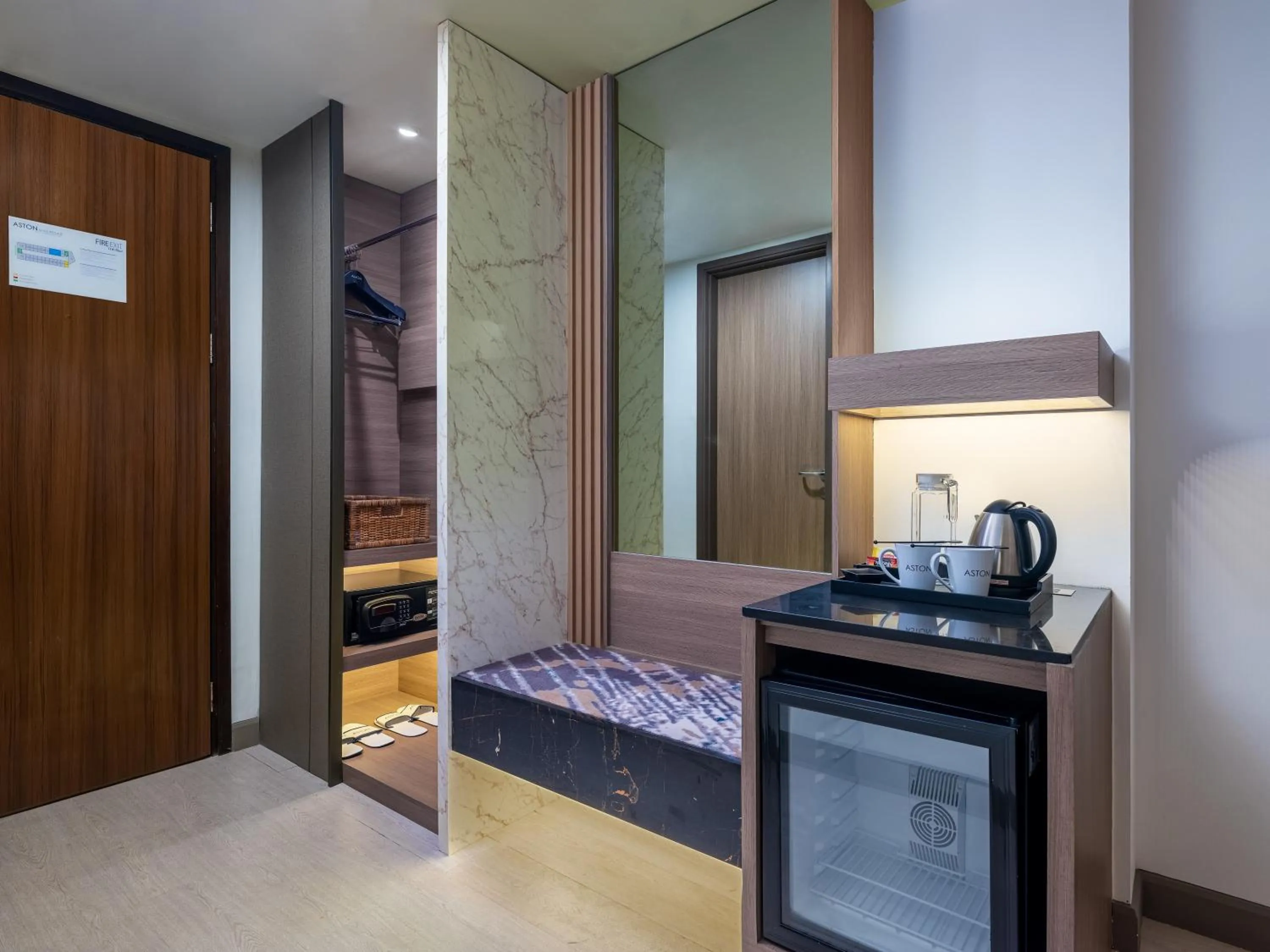 wardrobe, Bed in Aston Makassar Hotel & Convention Center