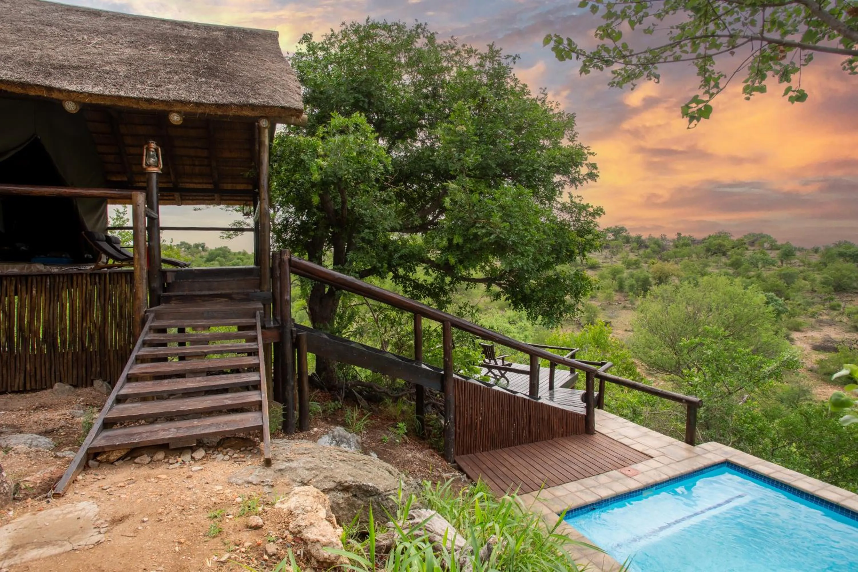Pool view in Parsons Hilltop Safari Camp