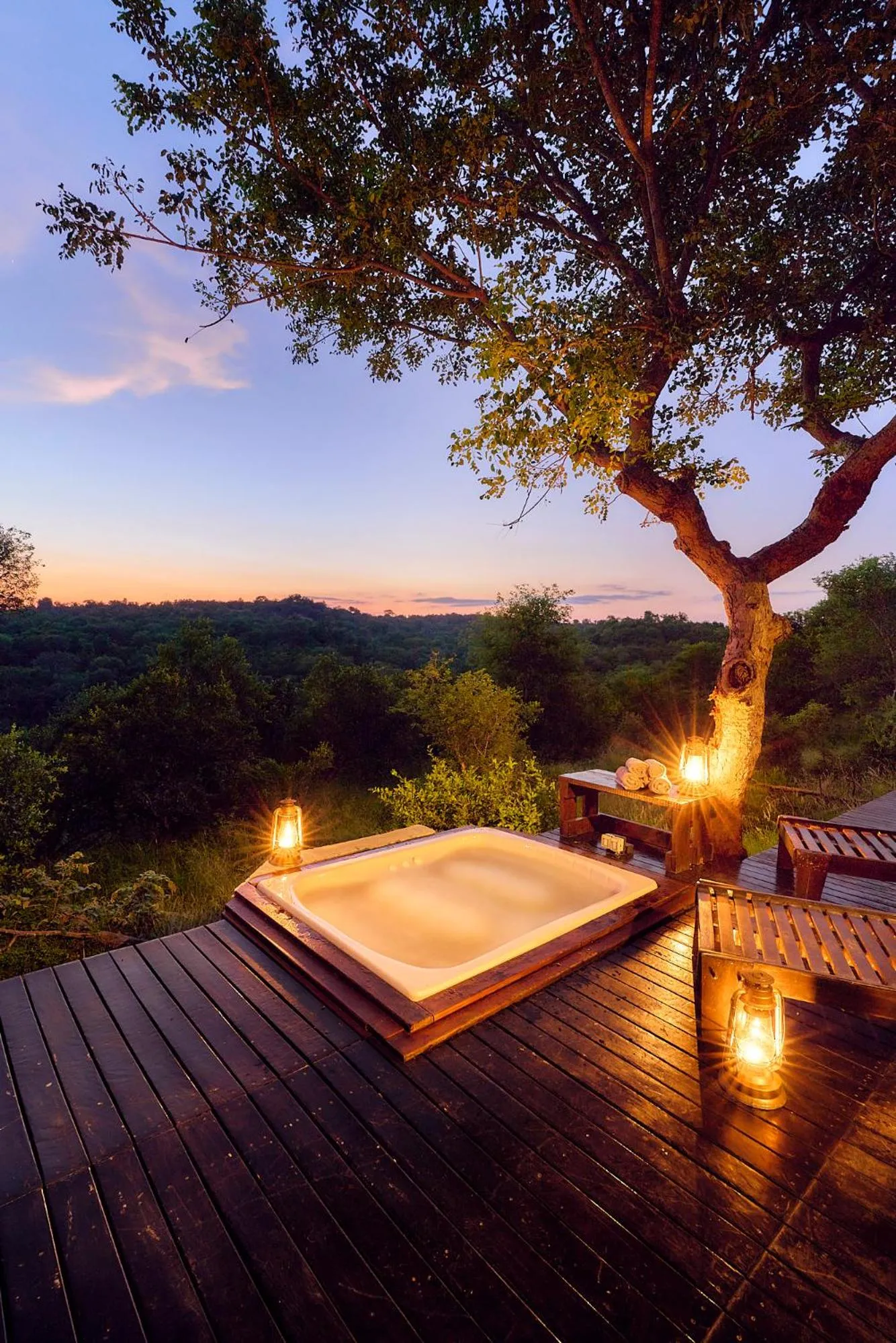 Hot Tub in Parsons Hilltop Safari Camp