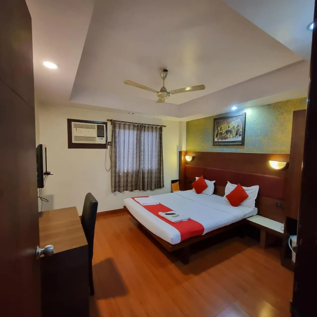 Bedroom, Bed in Bhammar's Inn - A Pure Veg