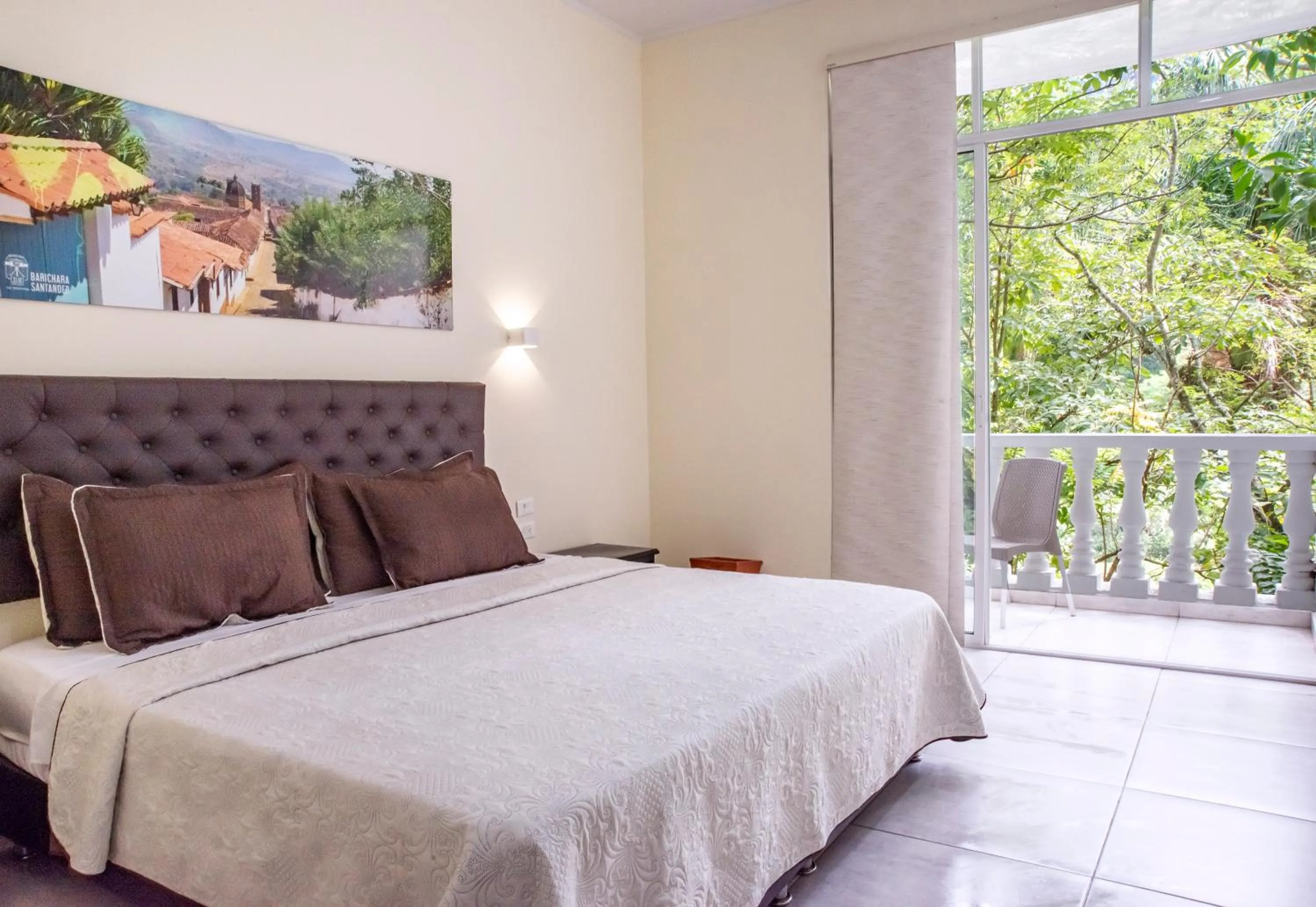 Balcony/Terrace, Bed in Hotel Posada Campestre San Gil