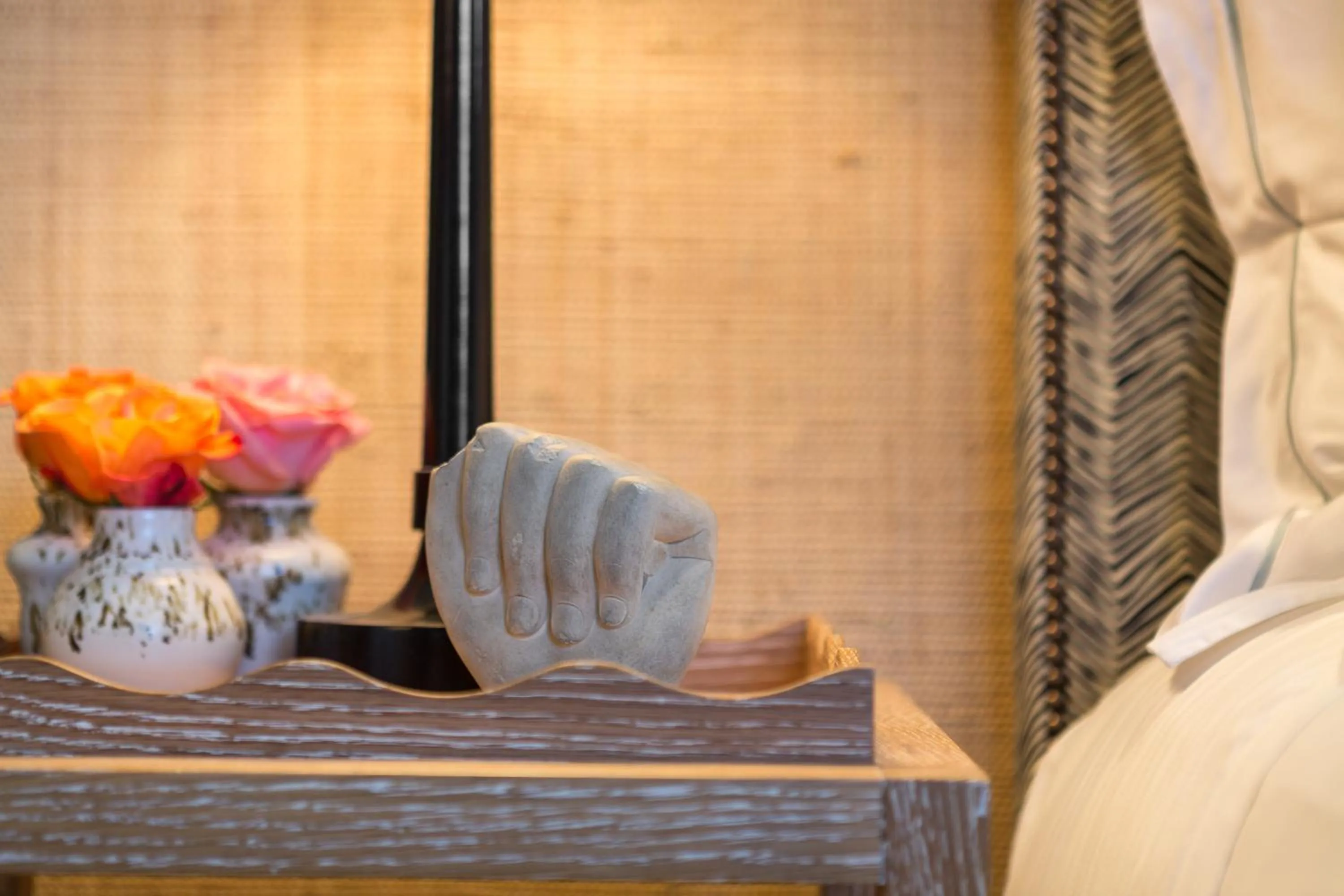 Decorative detail, Bed in Hotel 850 SVB, West Hollywood, a Member of Design Hotels