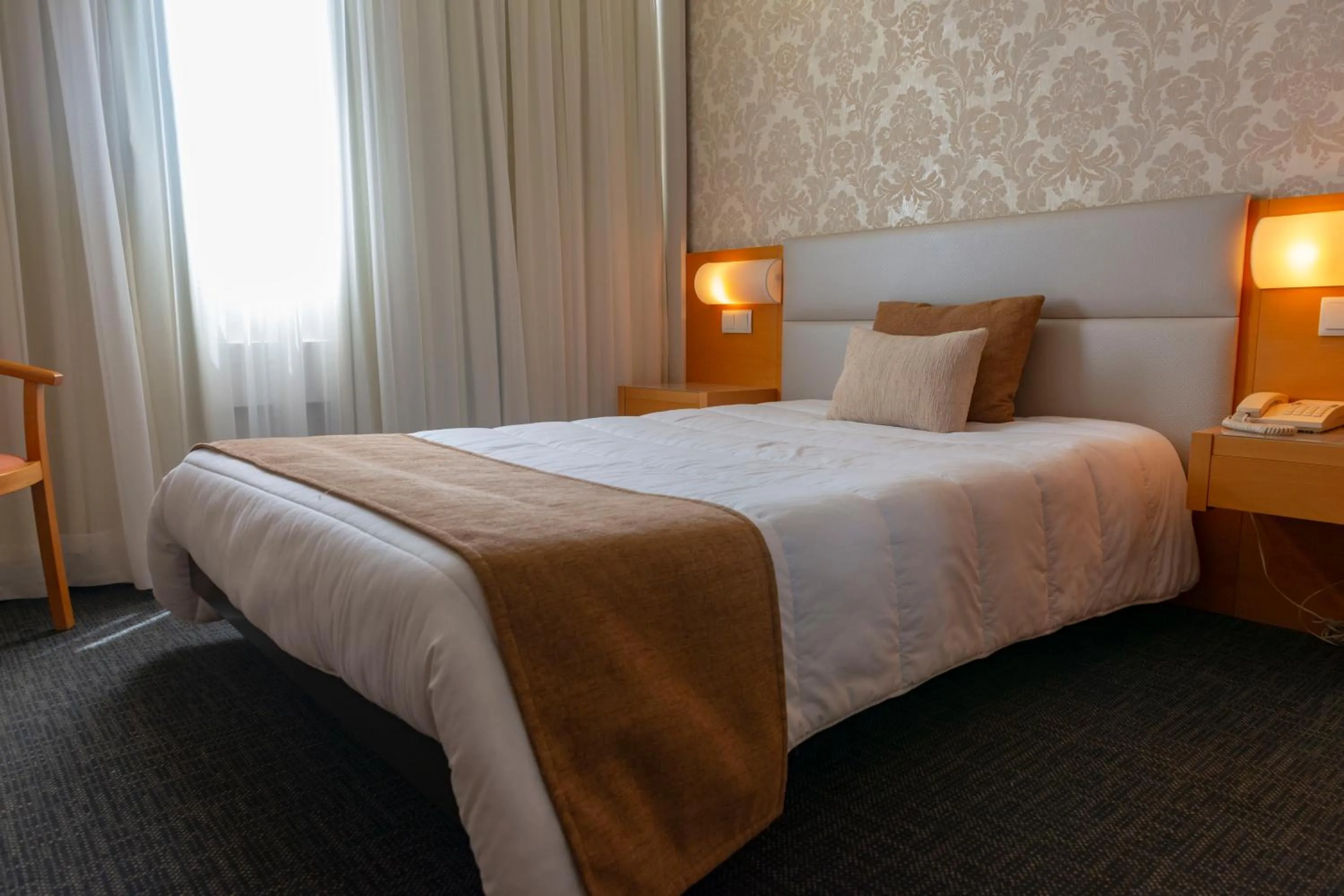 Bed in Hotel Eurosol Leiria & Jardim