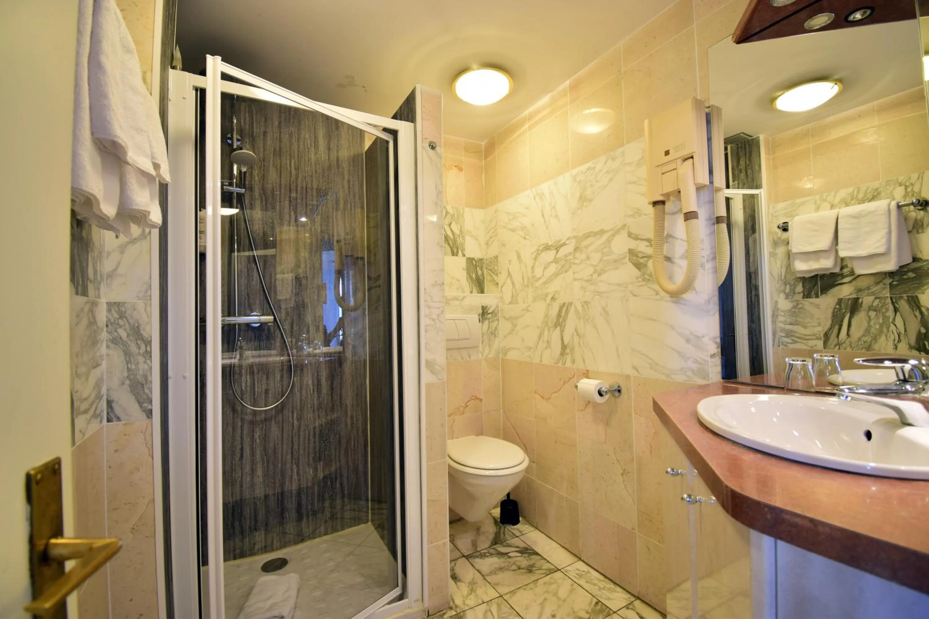 Shower in Hôtel-Restaurant Le Lac