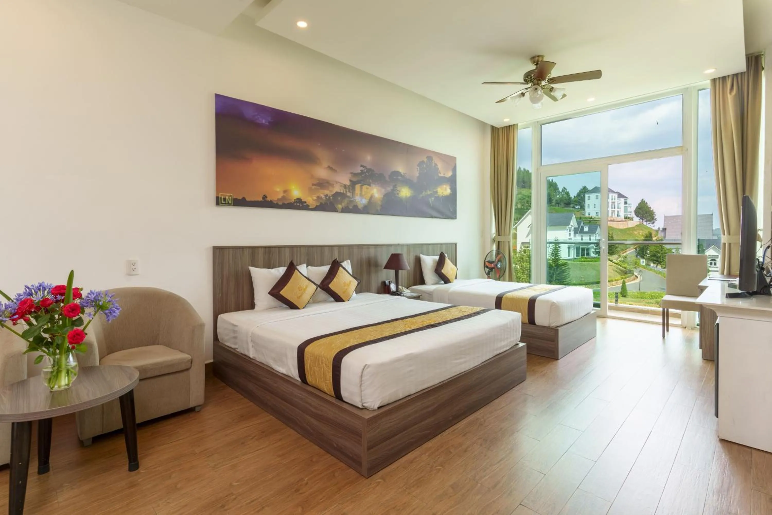 Bed in Dalat Wonder Resort