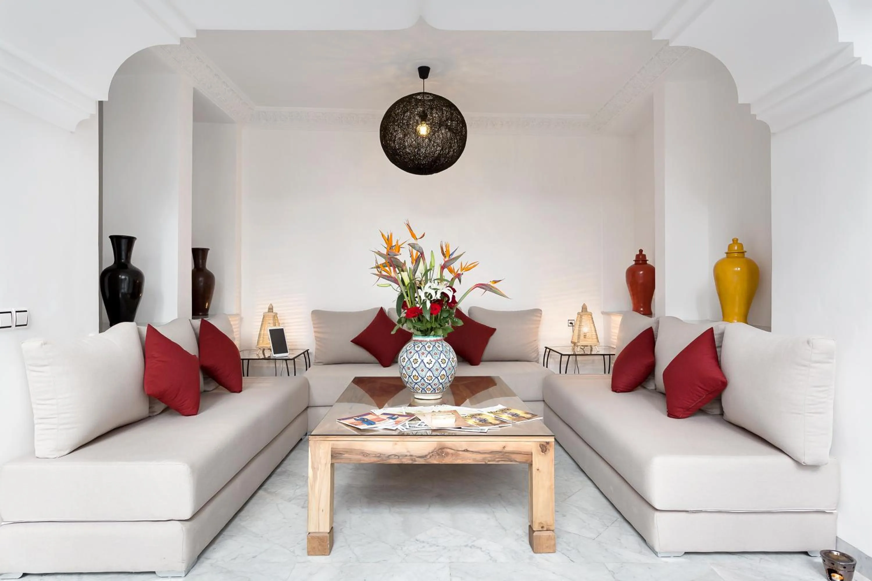 Living room in Riad Mirage