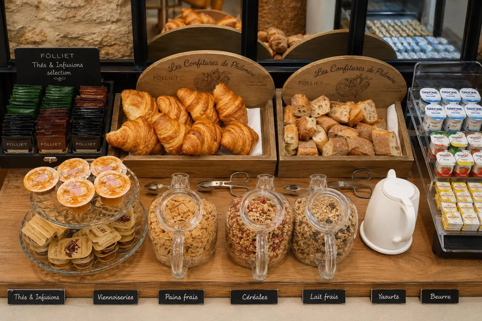 Continental breakfast in Port Royal Hotel