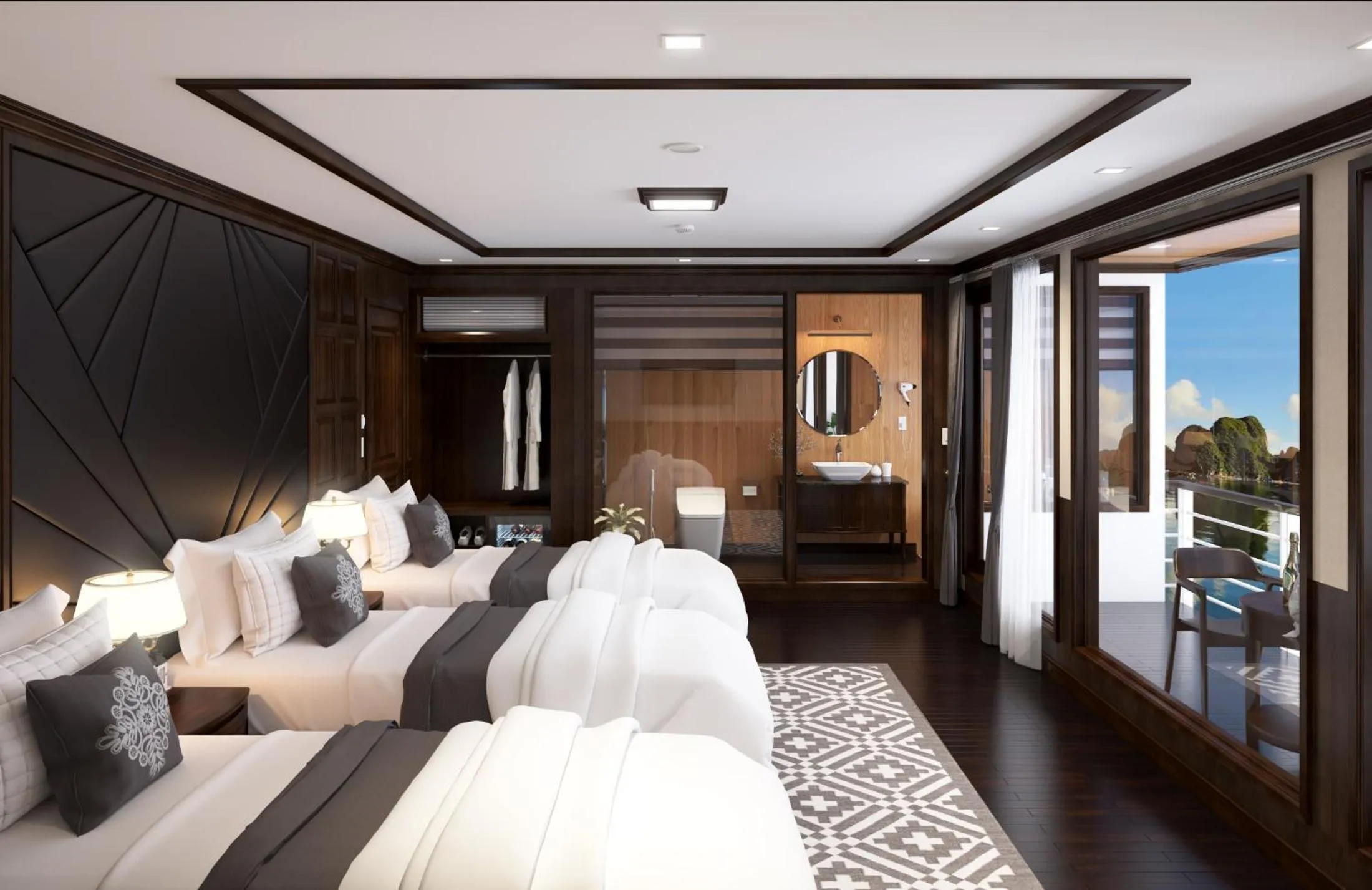 Photo of the whole room, Bed in La Regina Legend Cruise