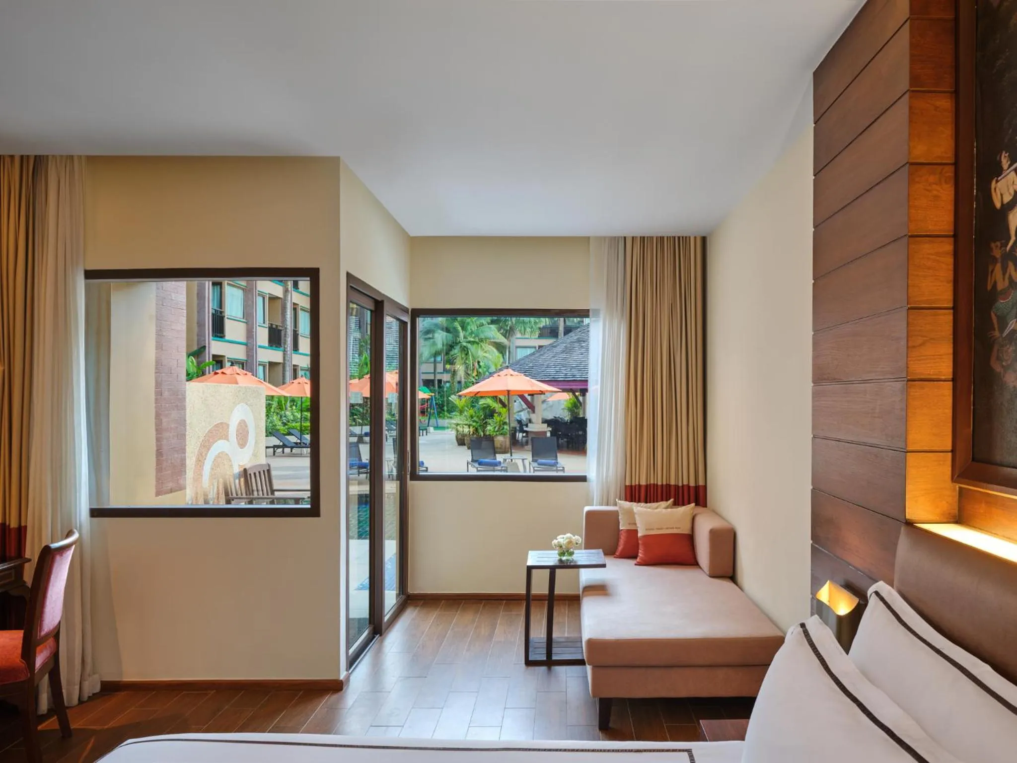 Seating area, Bed in Novotel Phuket Vintage Park Resort
