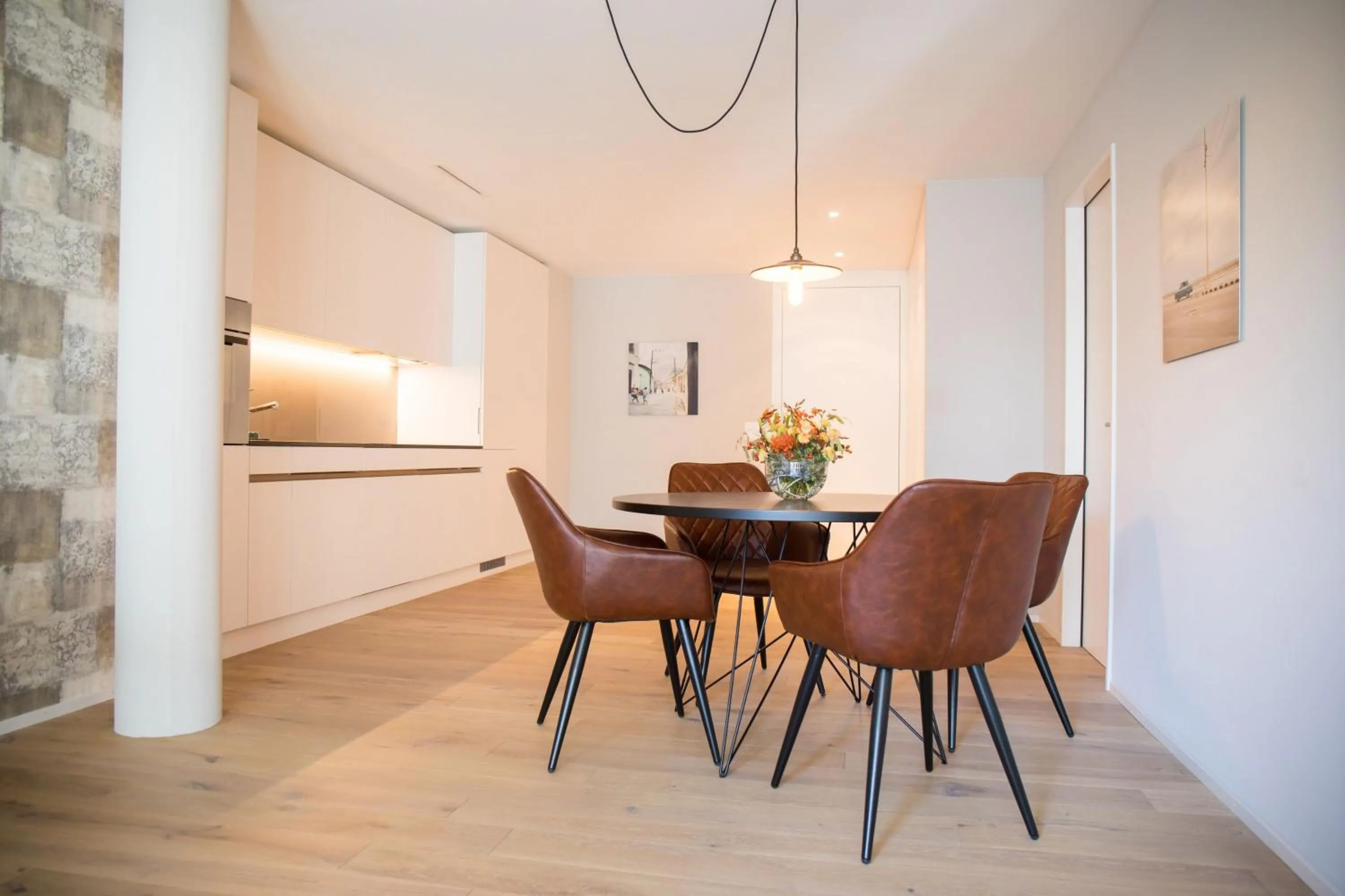 Kitchen or kitchenette in Gubelhof Suites