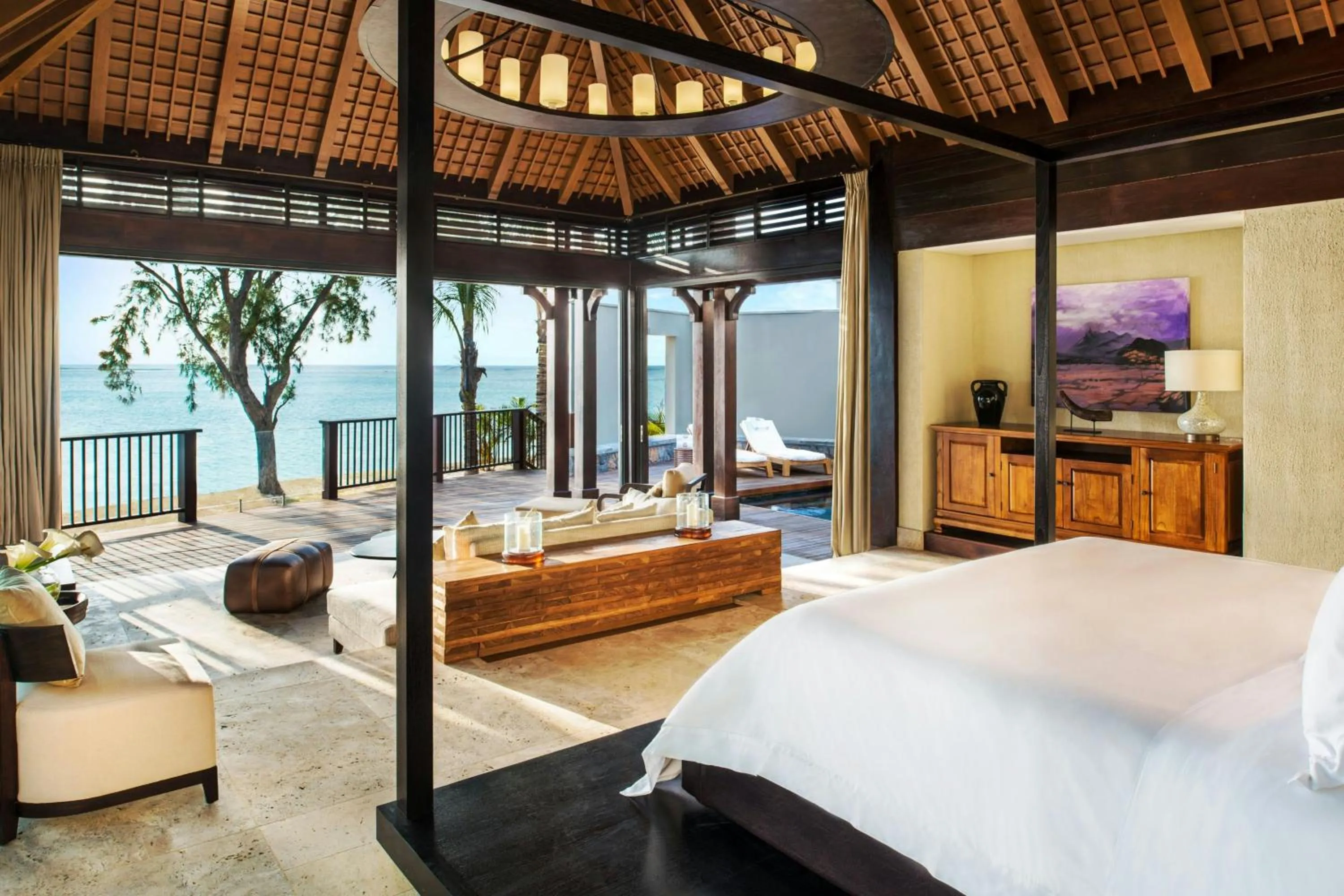 Beach, Bed in JW Marriott Mauritius Resort