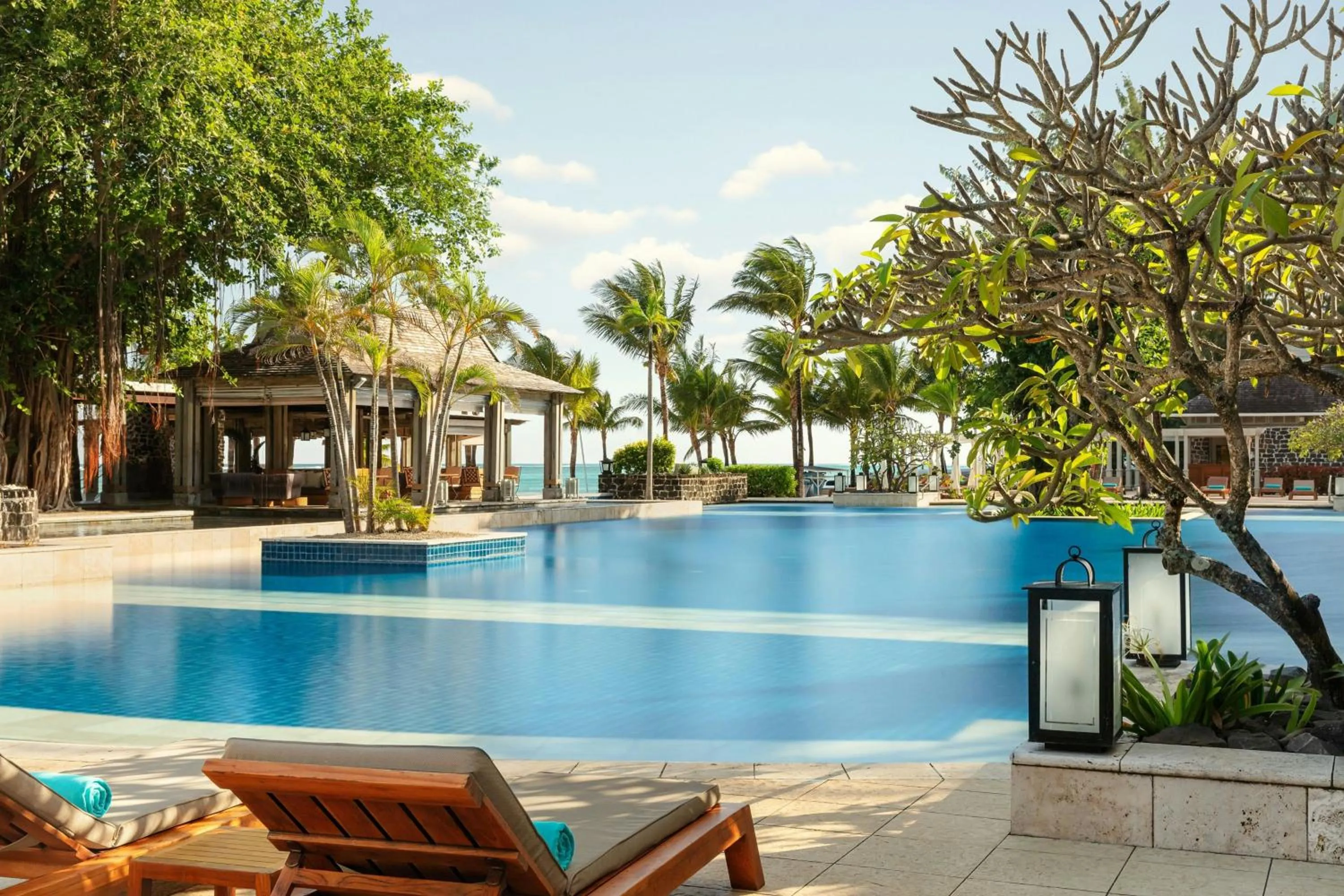 Swimming pool in JW Marriott Mauritius Resort