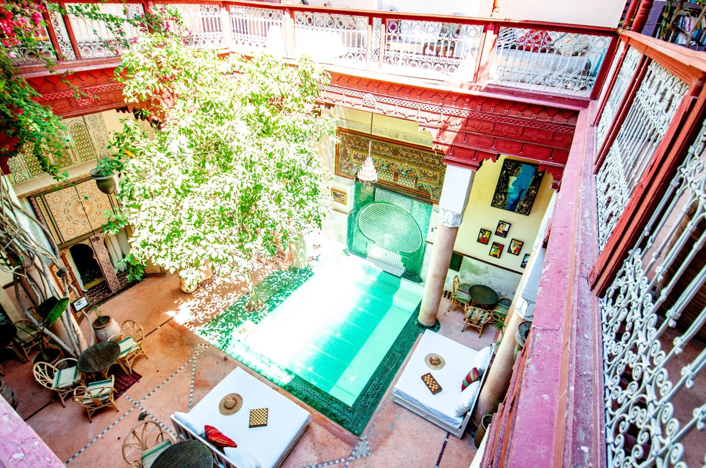 Pool view in Riad Chorfa