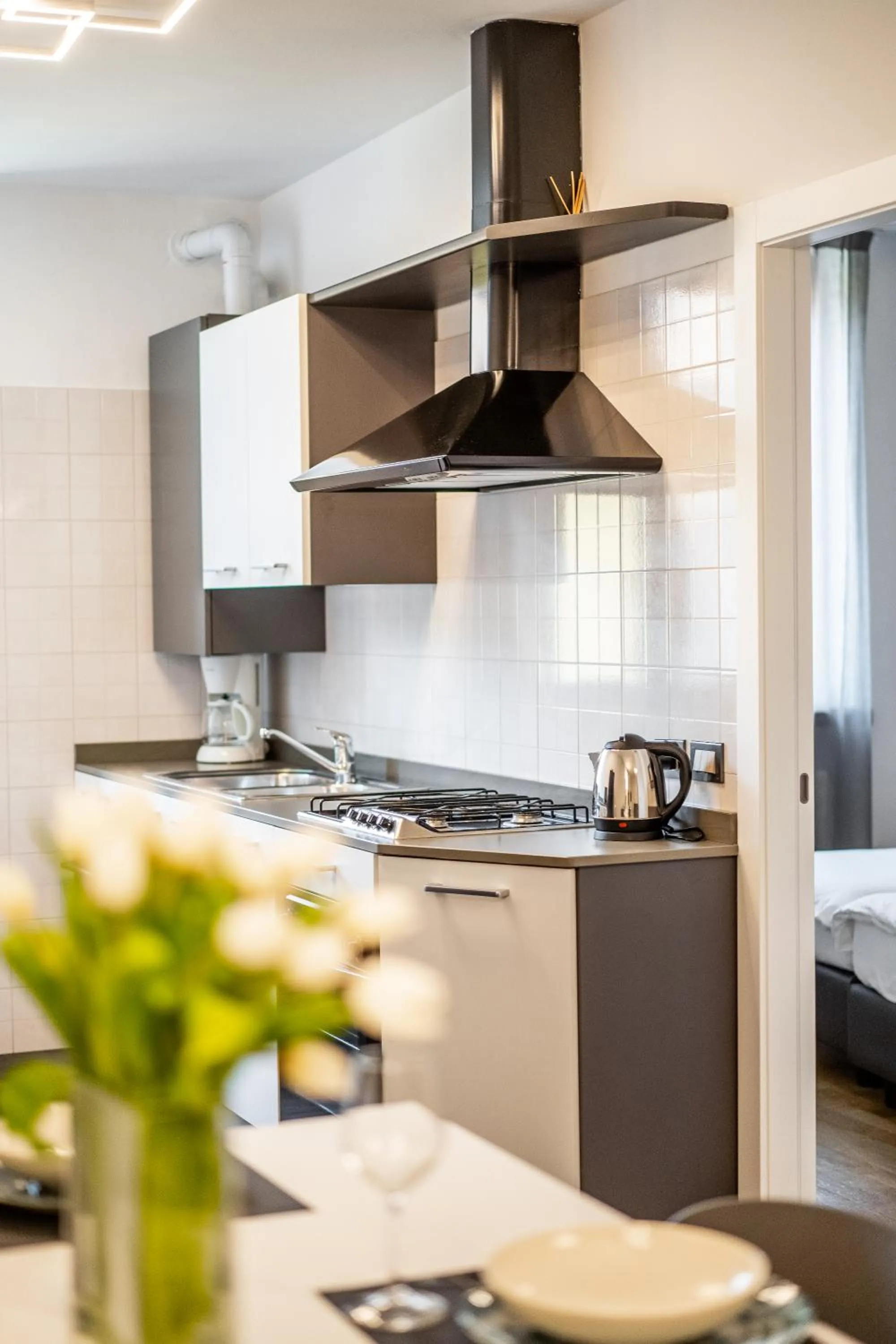 Kitchen or kitchenette in Appartamenti Vasco Renna Surf Center