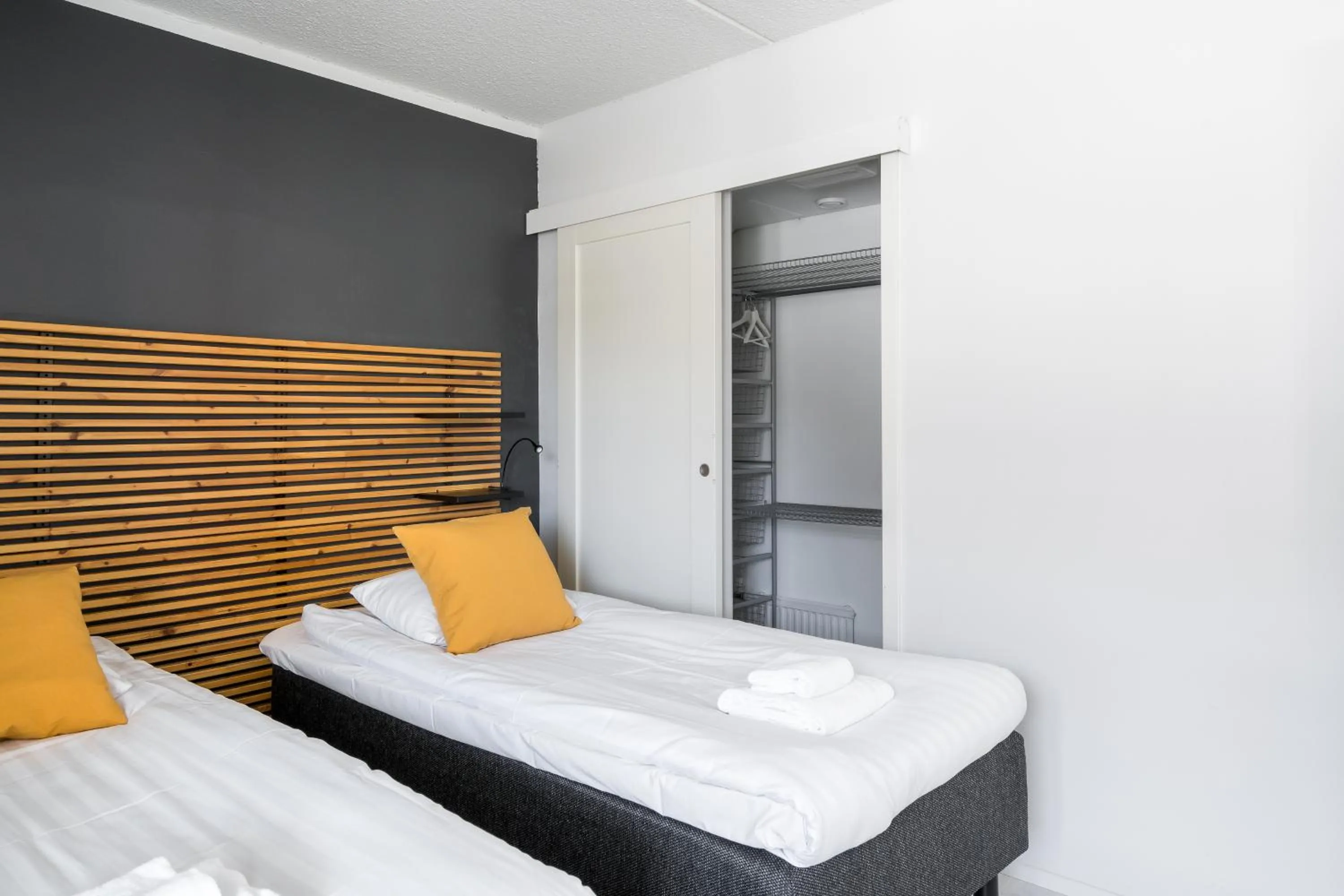 Bed in Hiisi Homes Helsinki Haaga